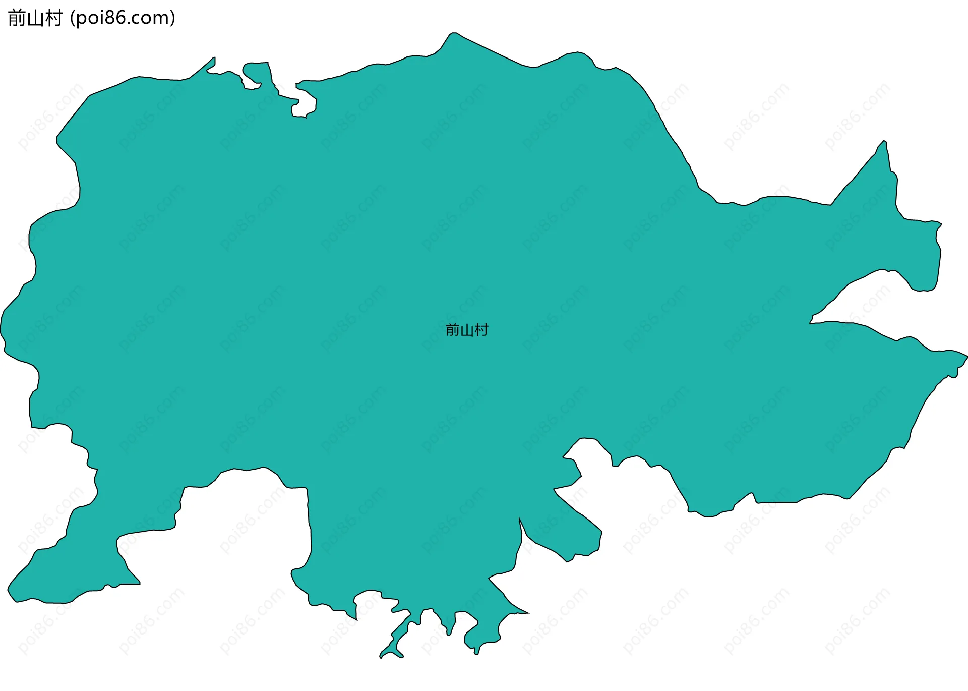 前山村边界地图