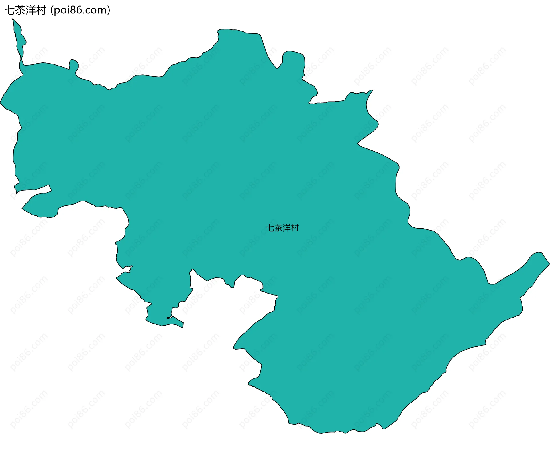 七茶洋村边界地图