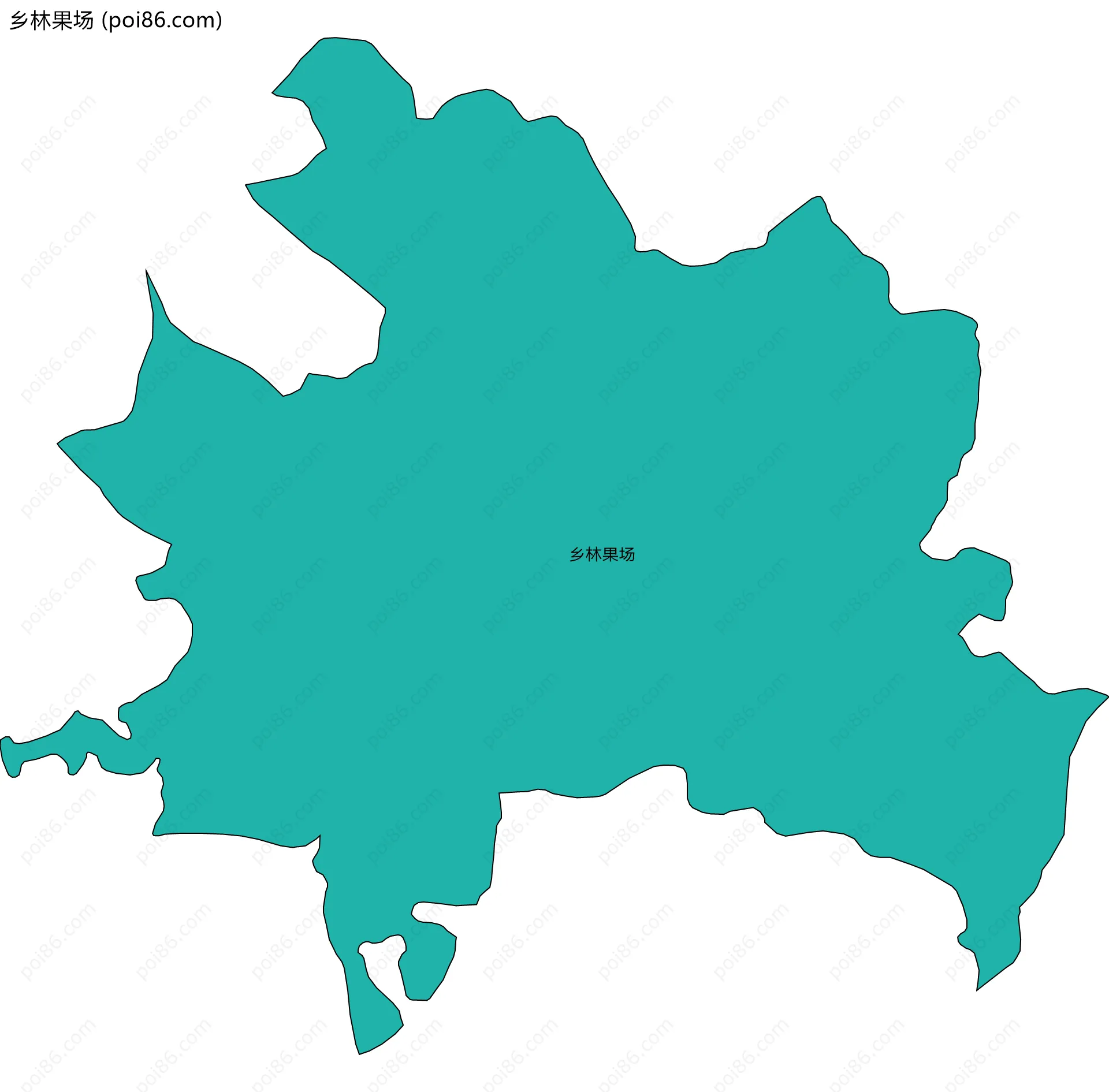 乡林果场边界地图