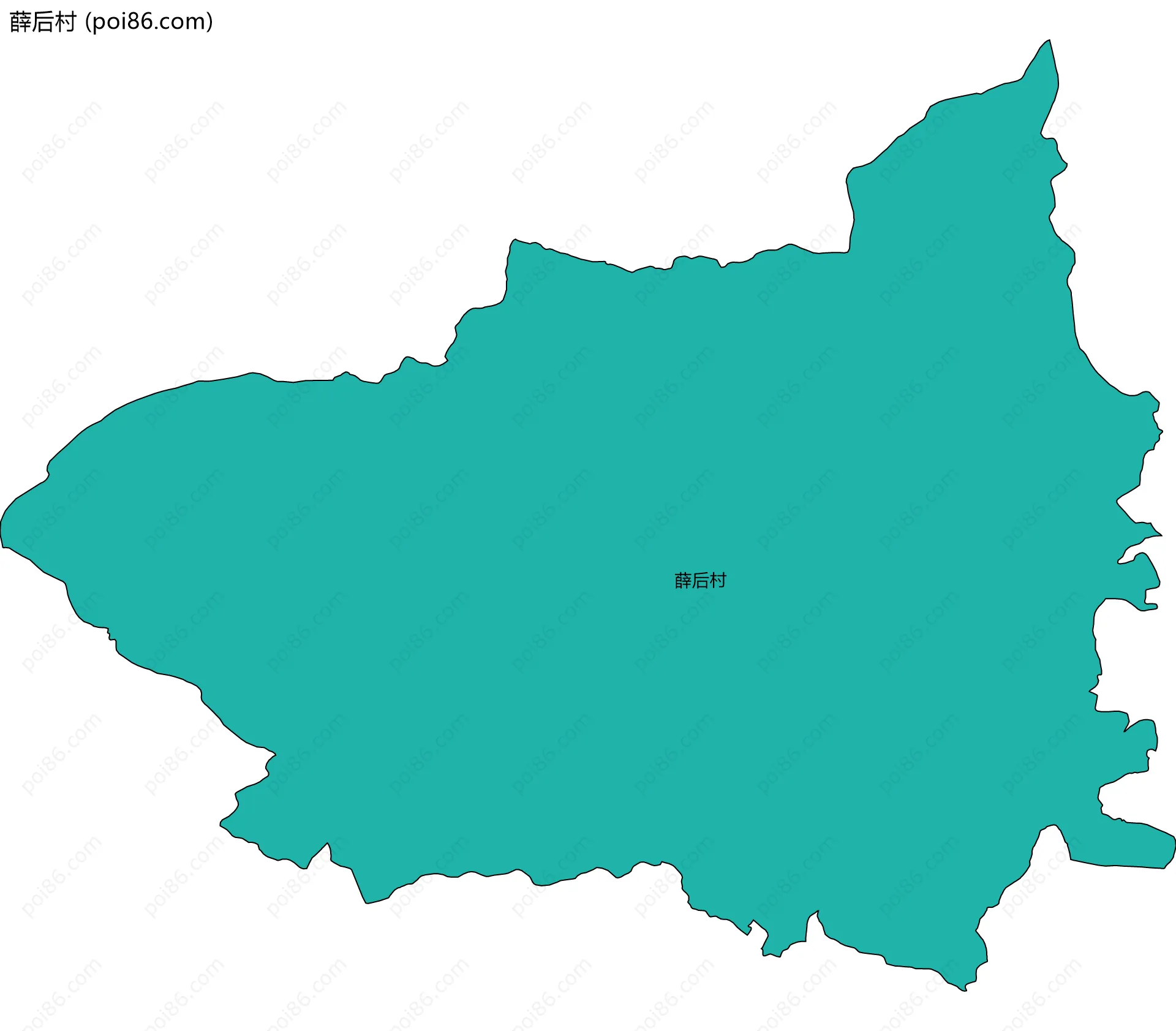薛后村边界地图
