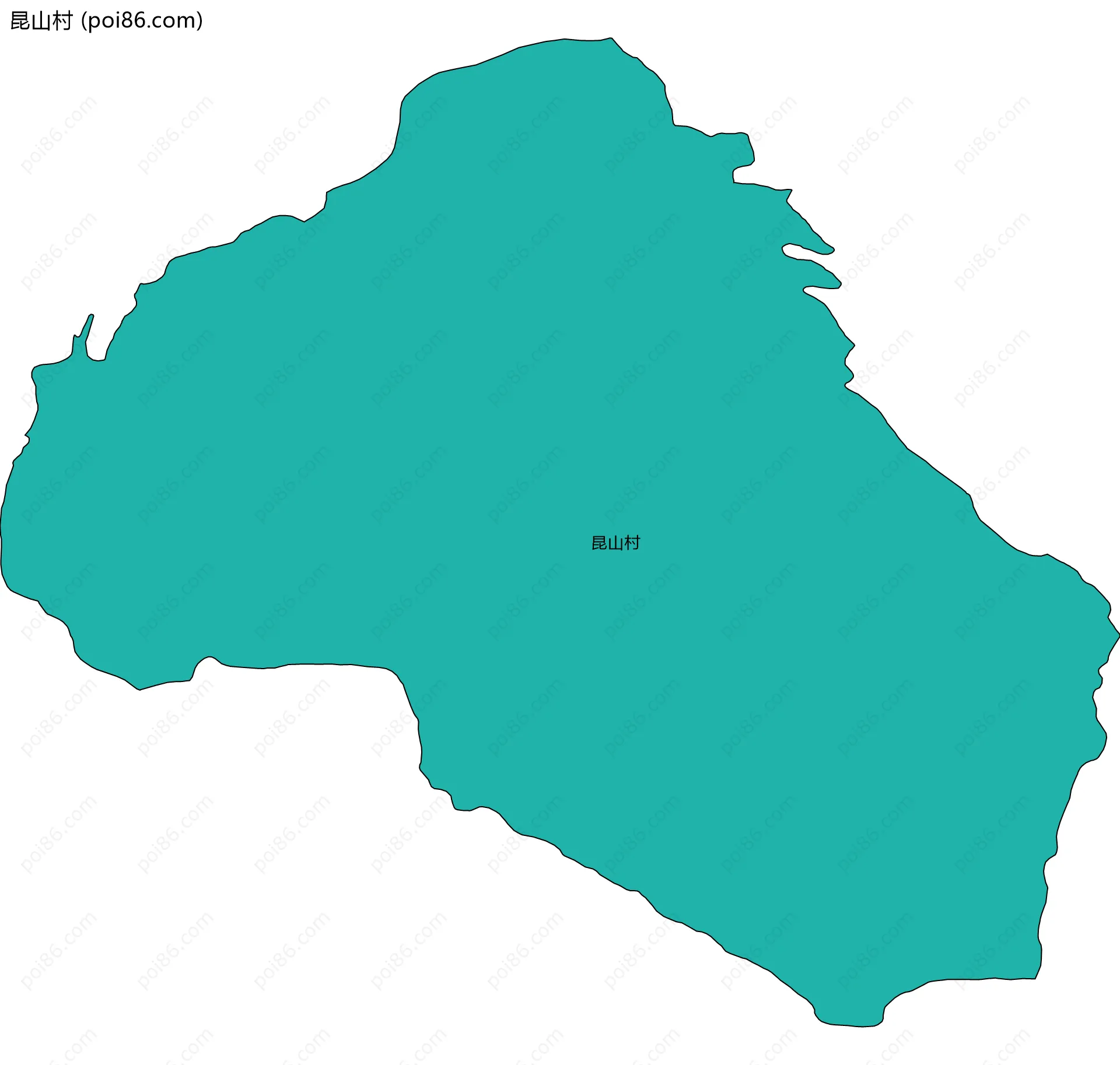 昆山村边界地图