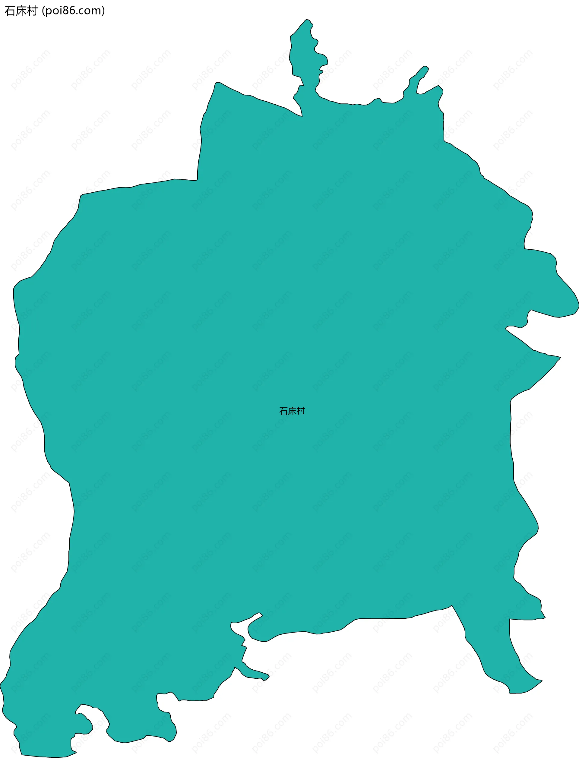 石床村边界地图