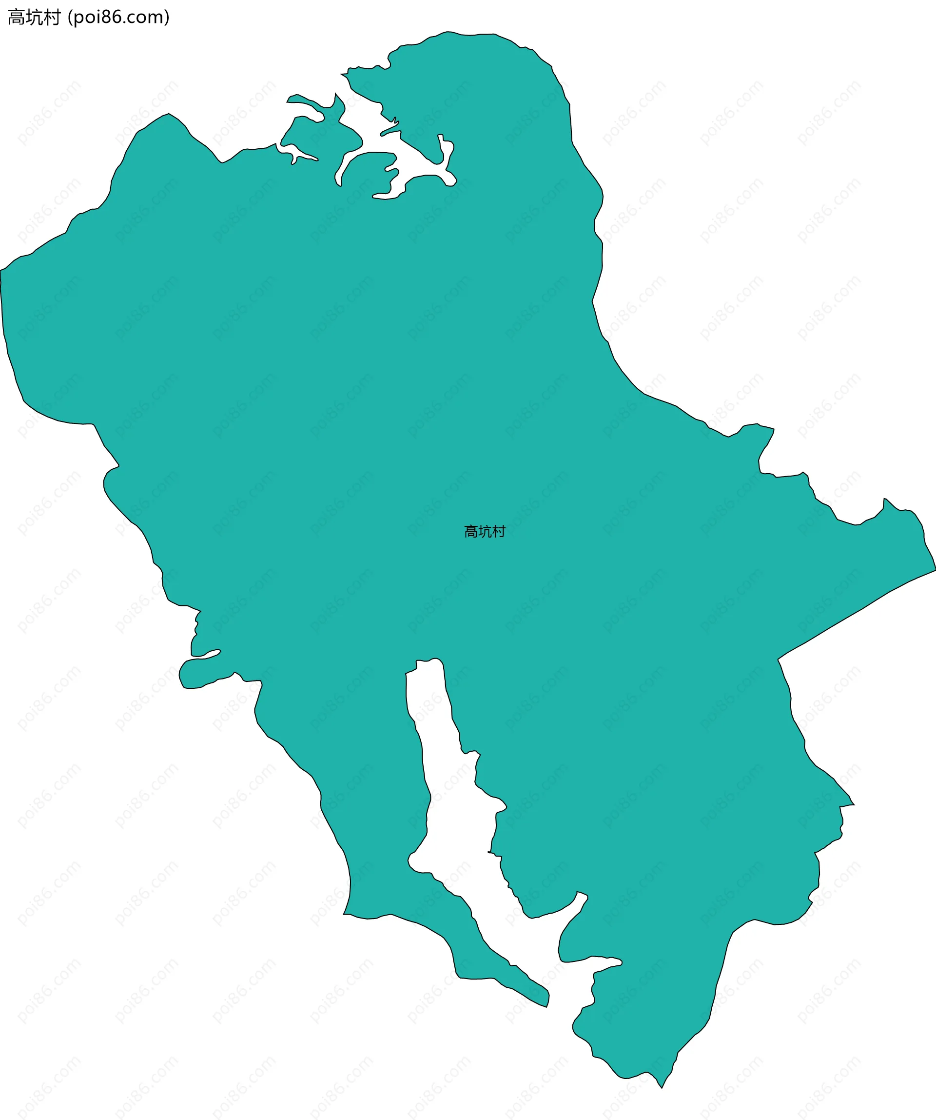 高坑村边界地图