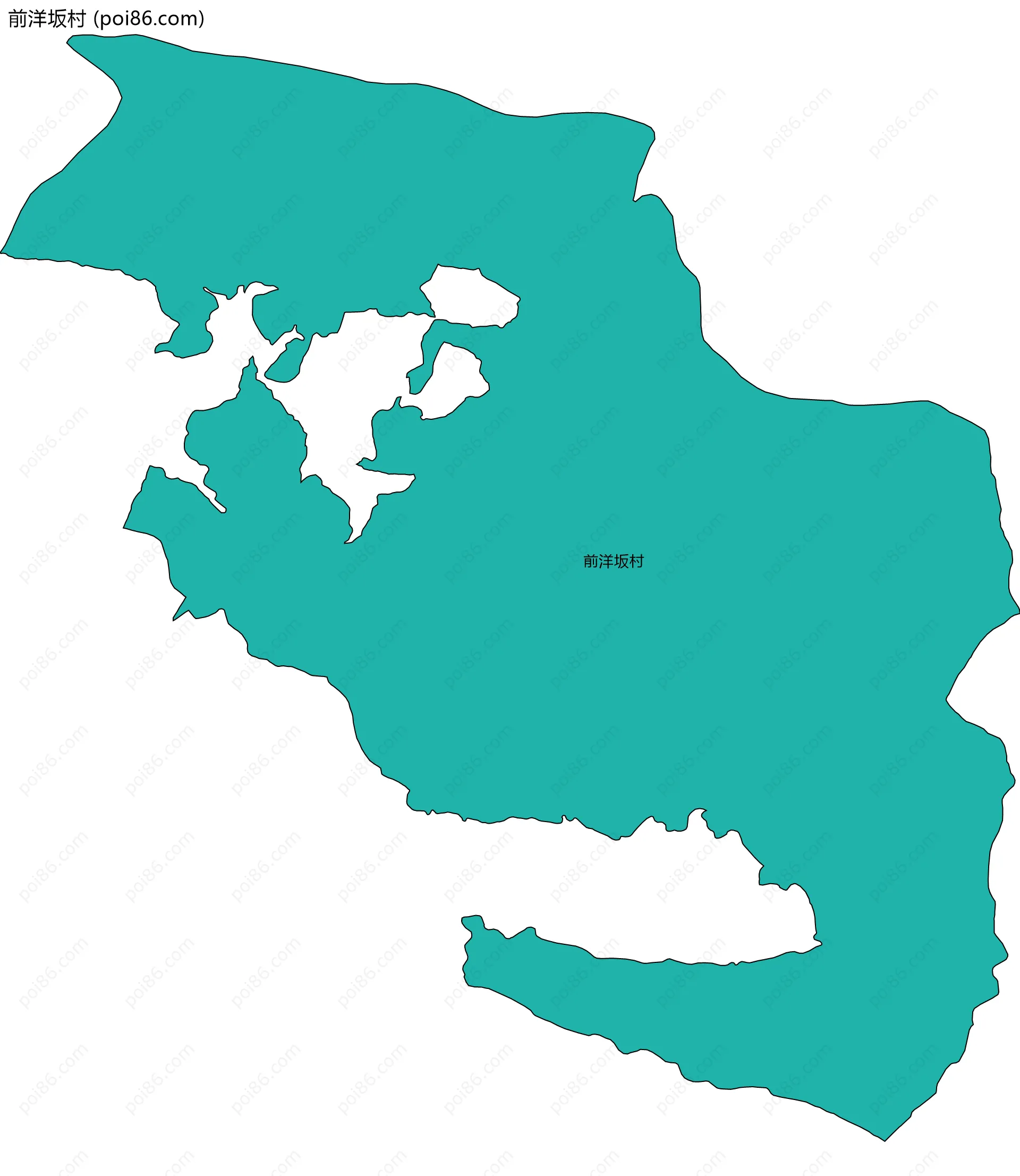 前洋坂村边界地图