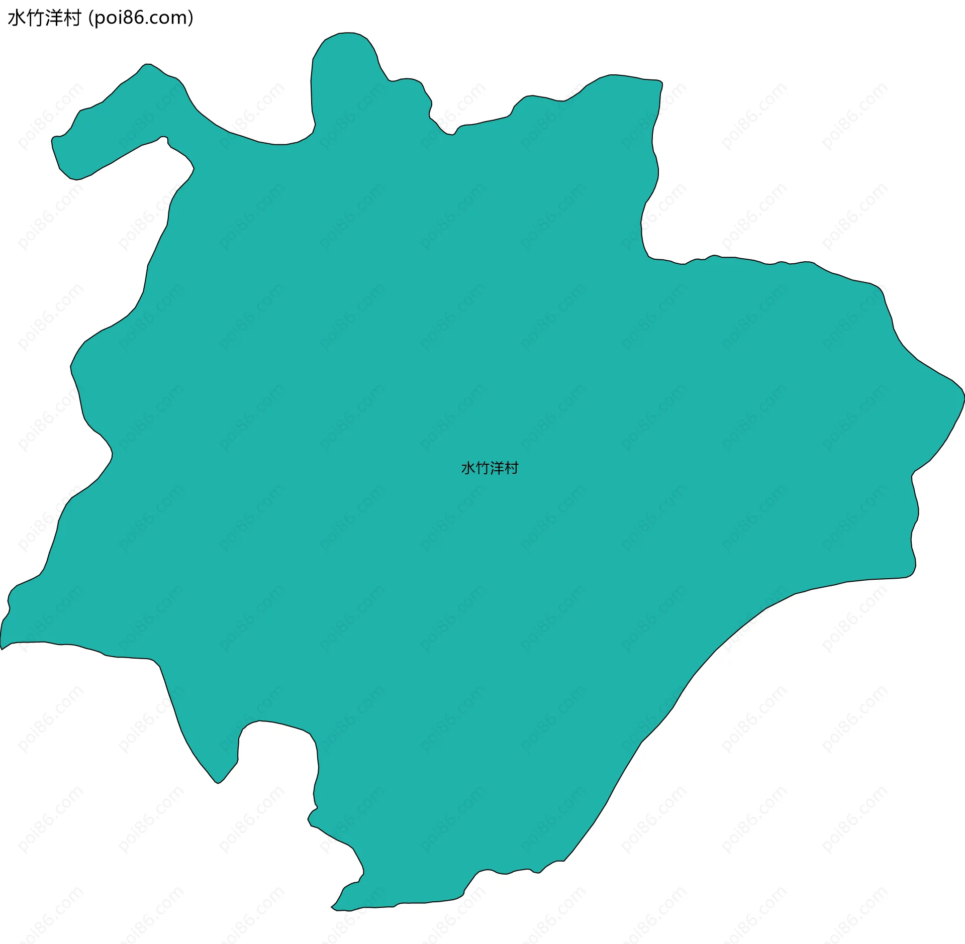 水竹洋村边界地图