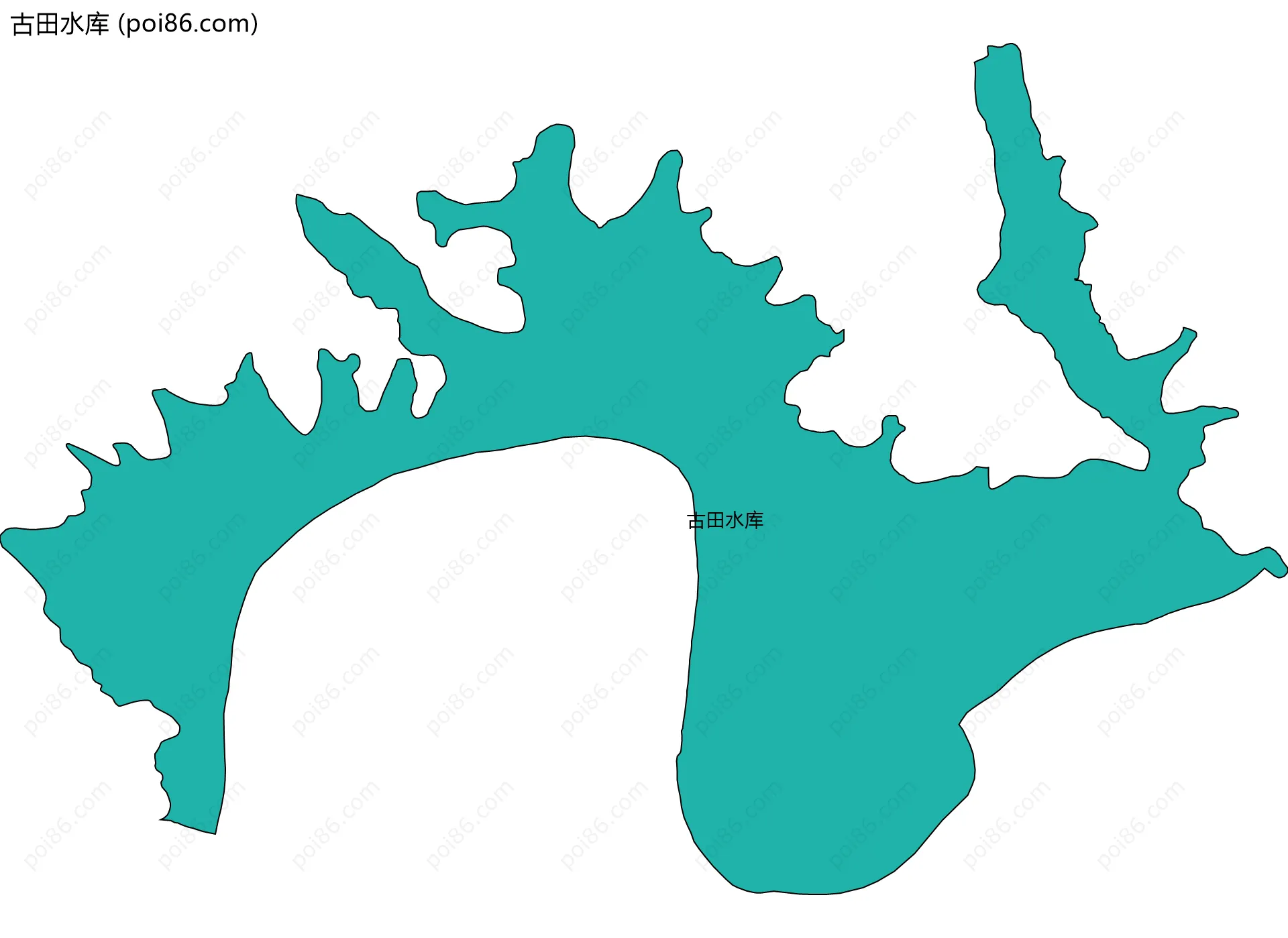 古田水库边界地图