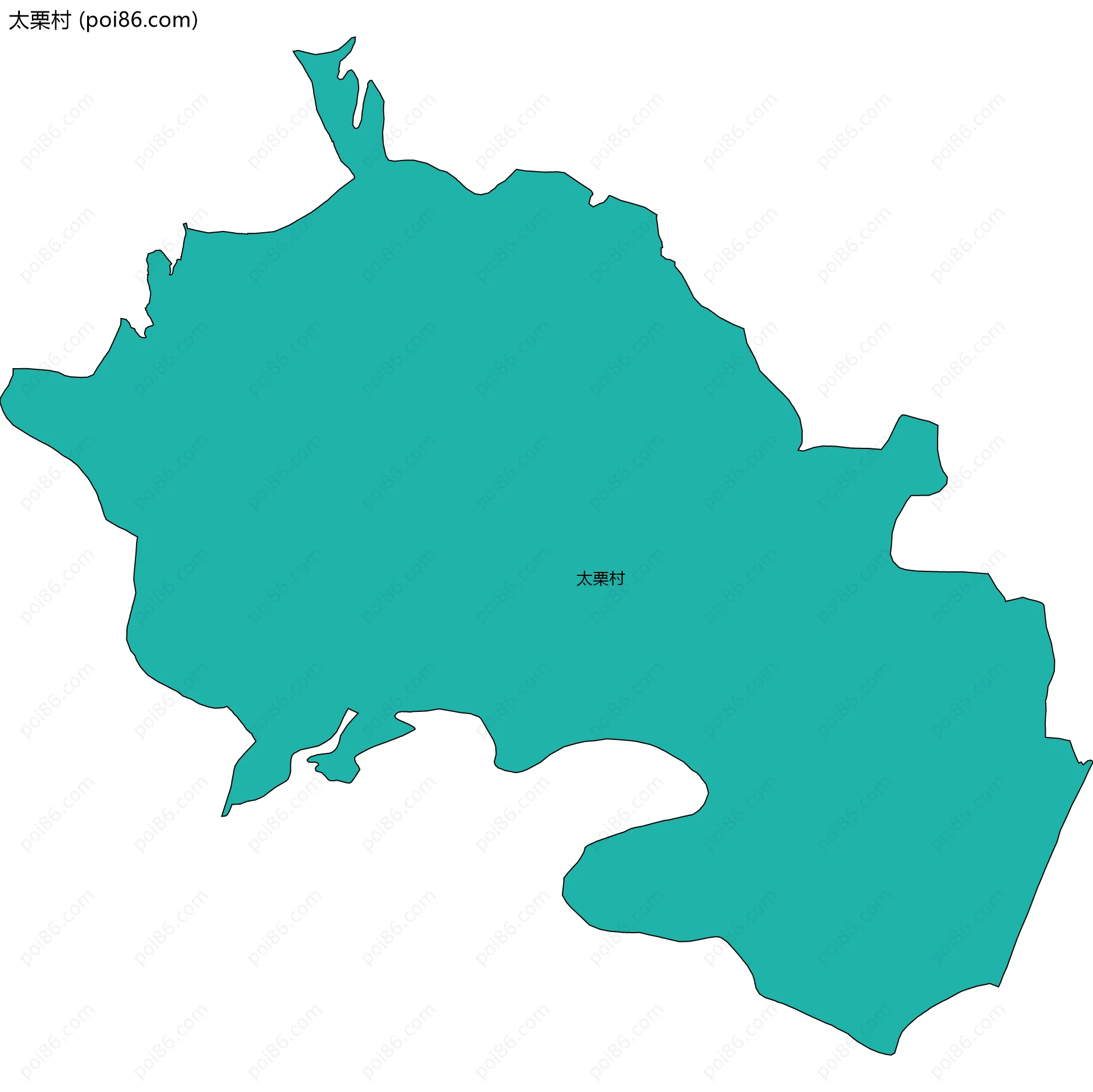 太栗村边界地图