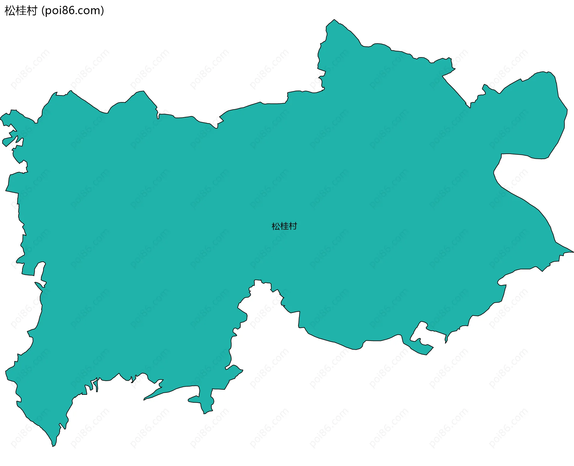 松桂村边界地图