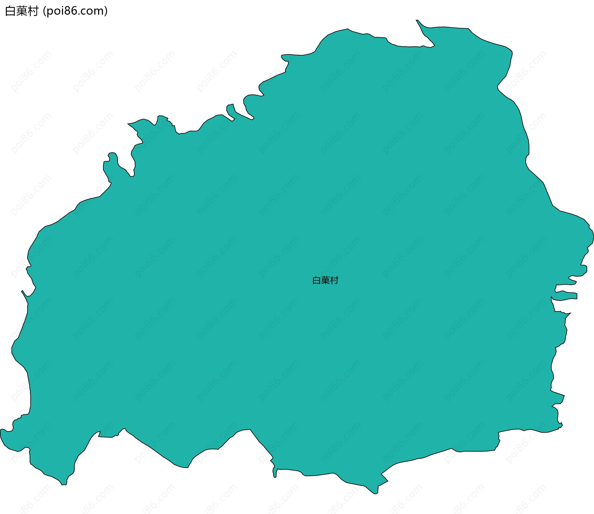 白菓村边界地图