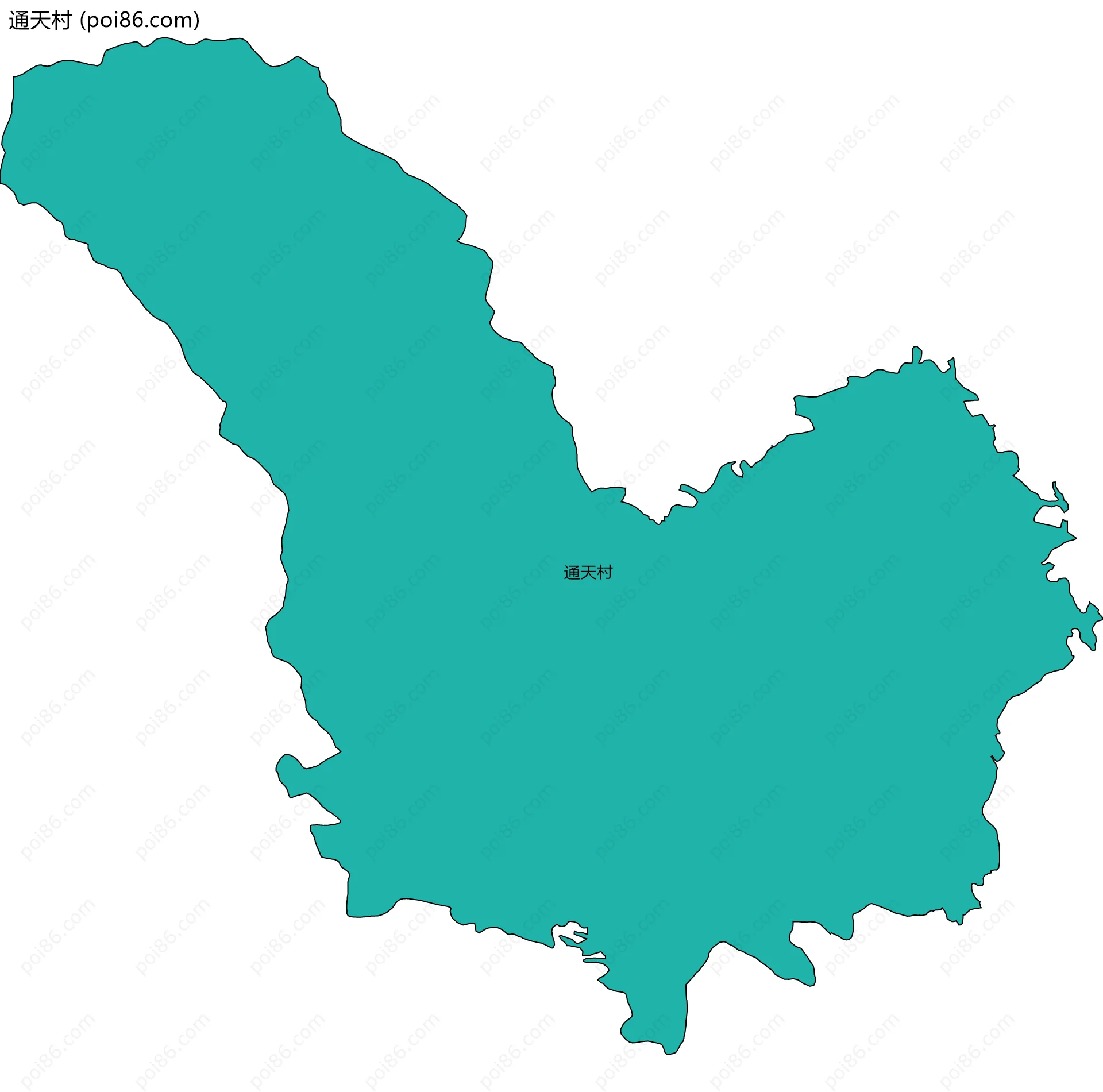 通天村边界地图