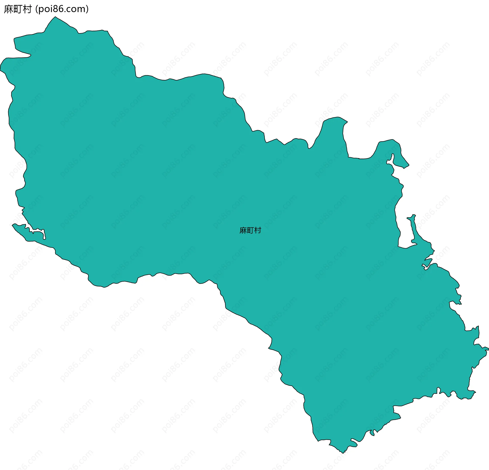 麻町村边界地图