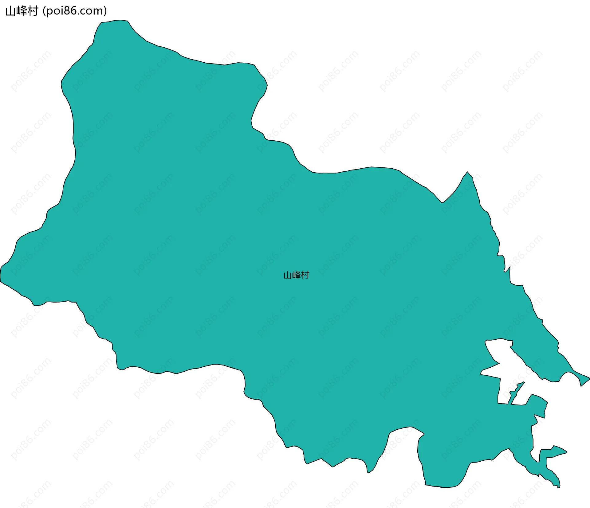 山峰村边界地图