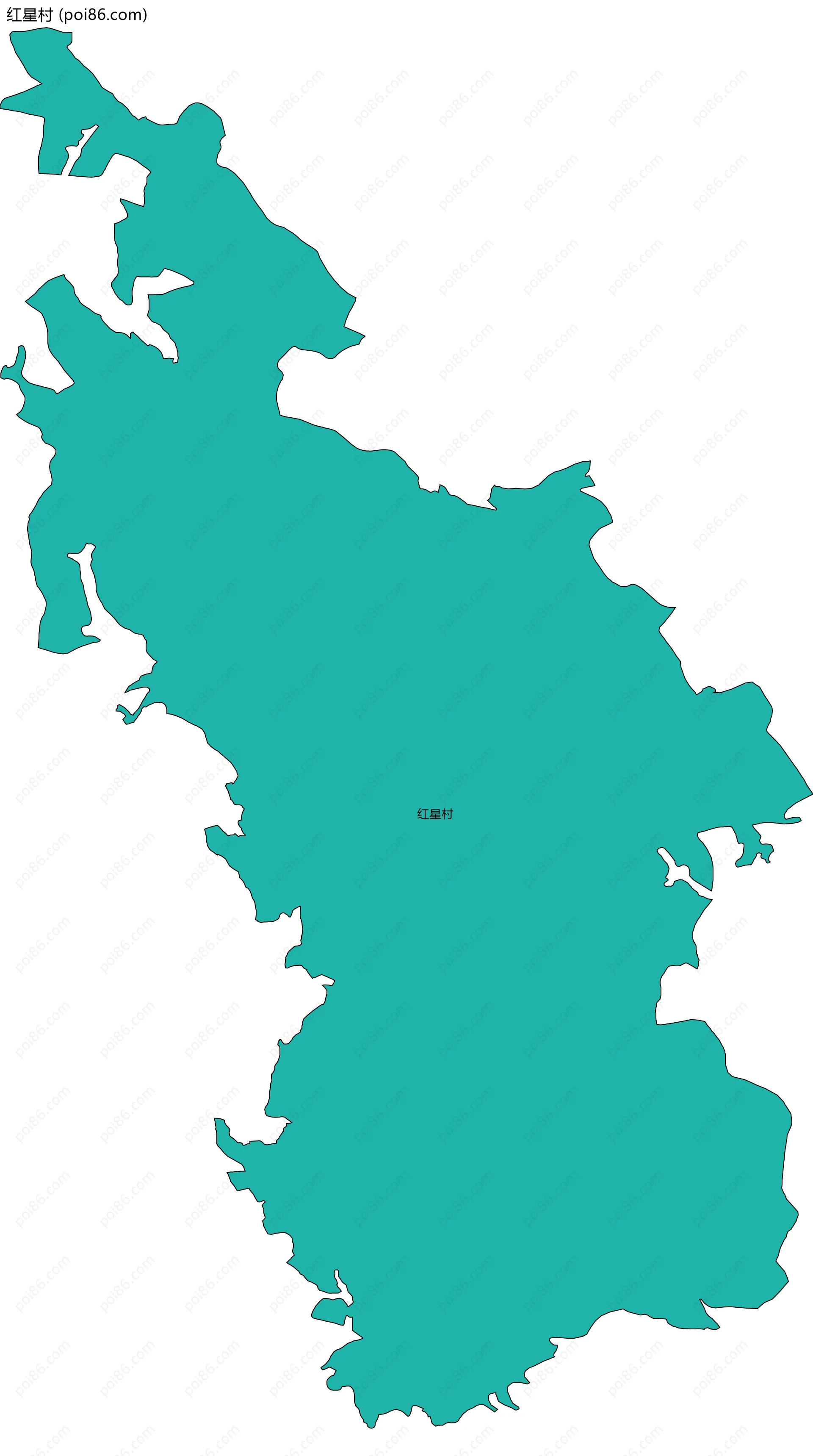 红星村边界地图