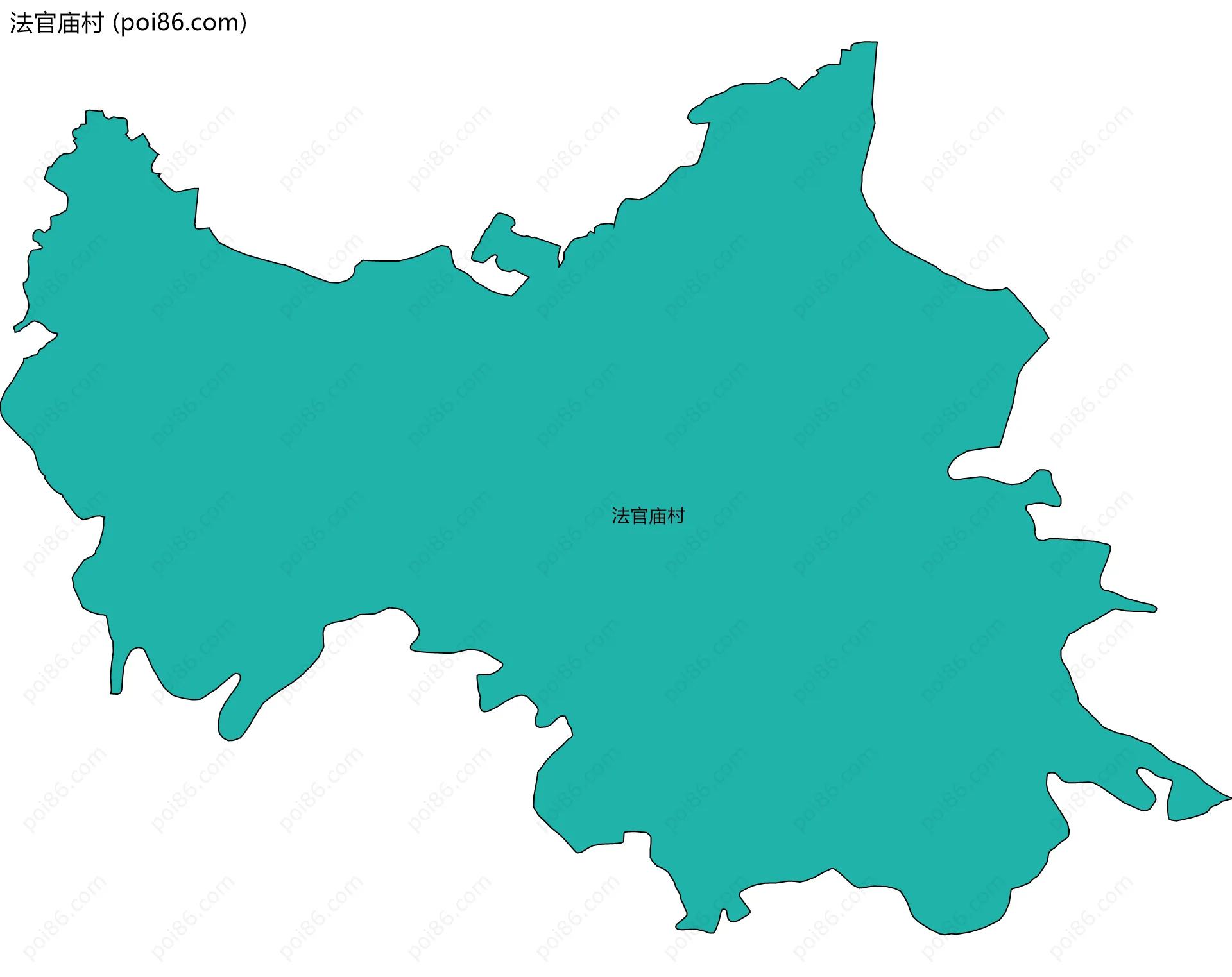 法官庙村边界地图