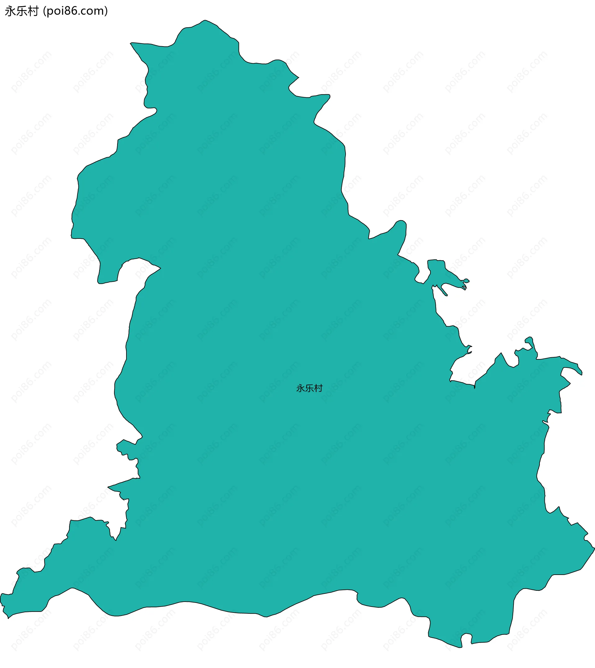 永乐村边界地图