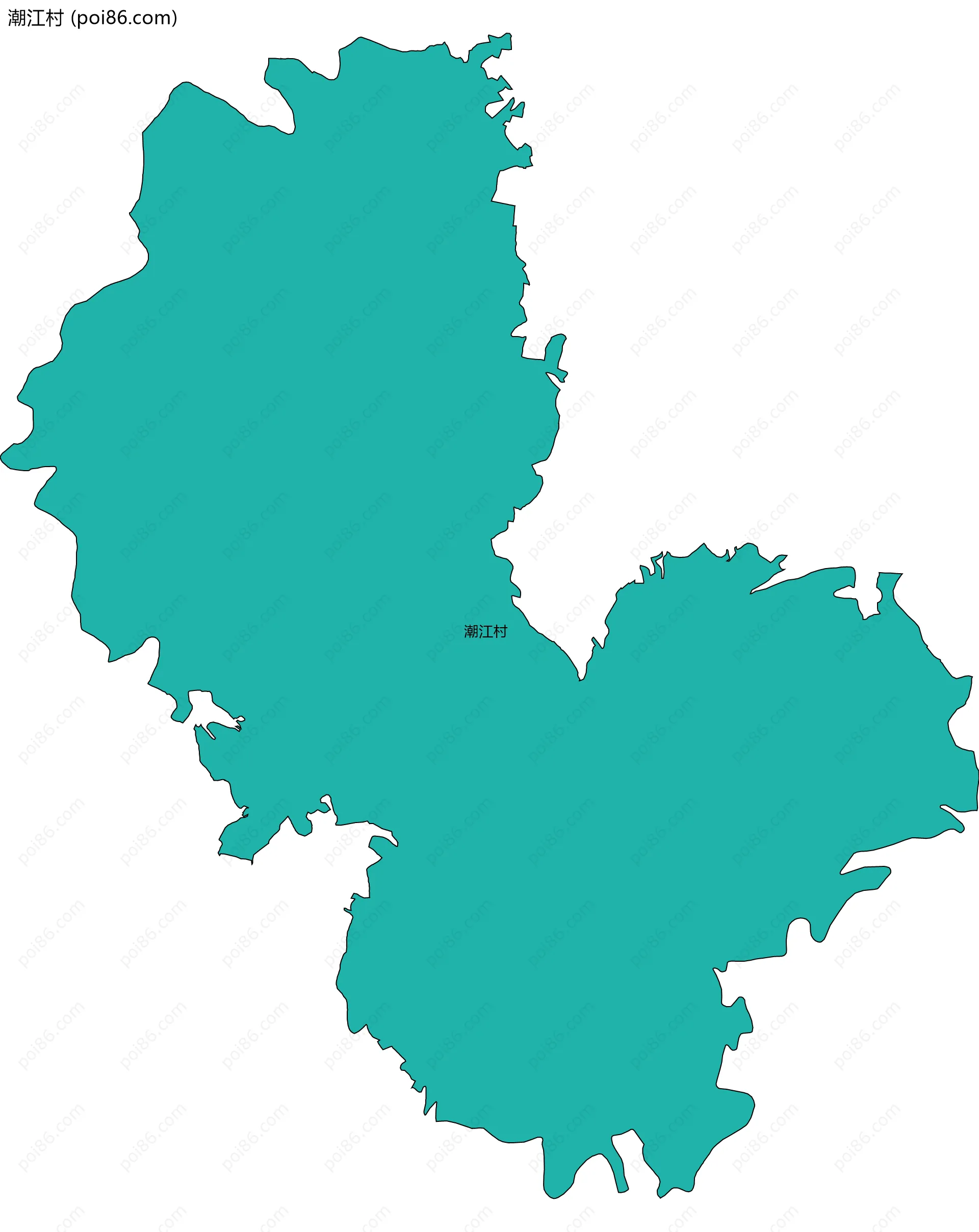 潮江村边界地图