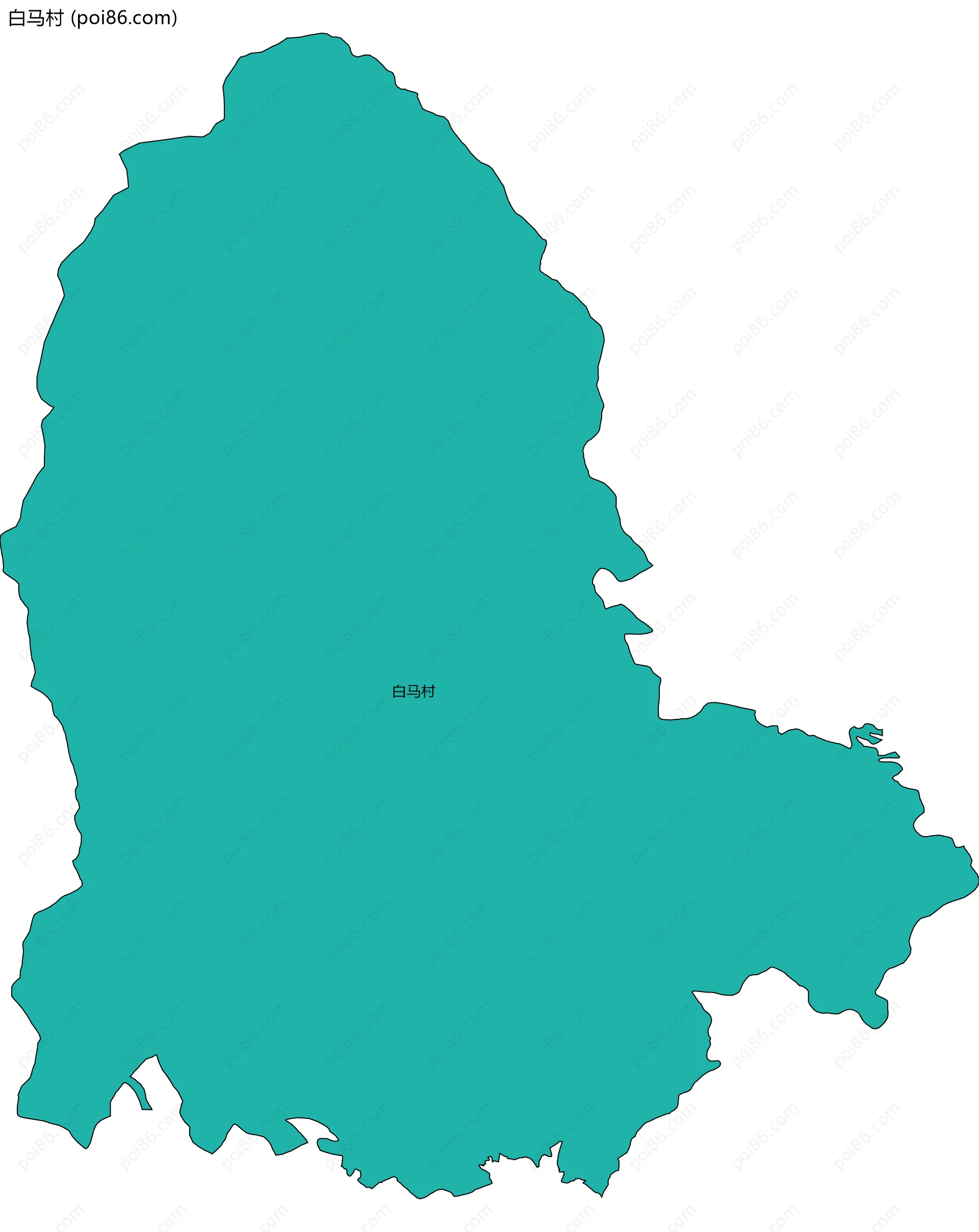 白马村边界地图