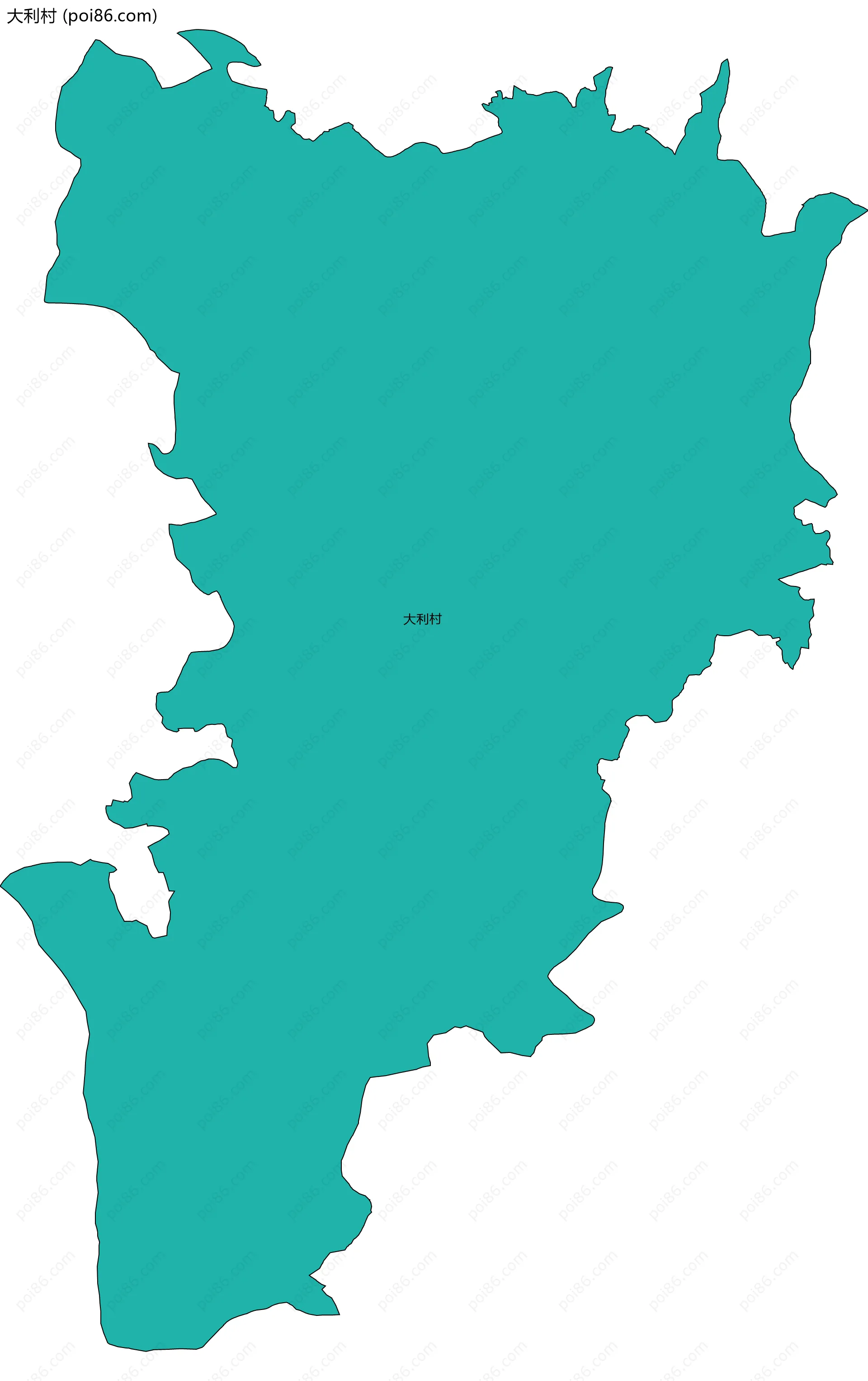 大利村边界地图