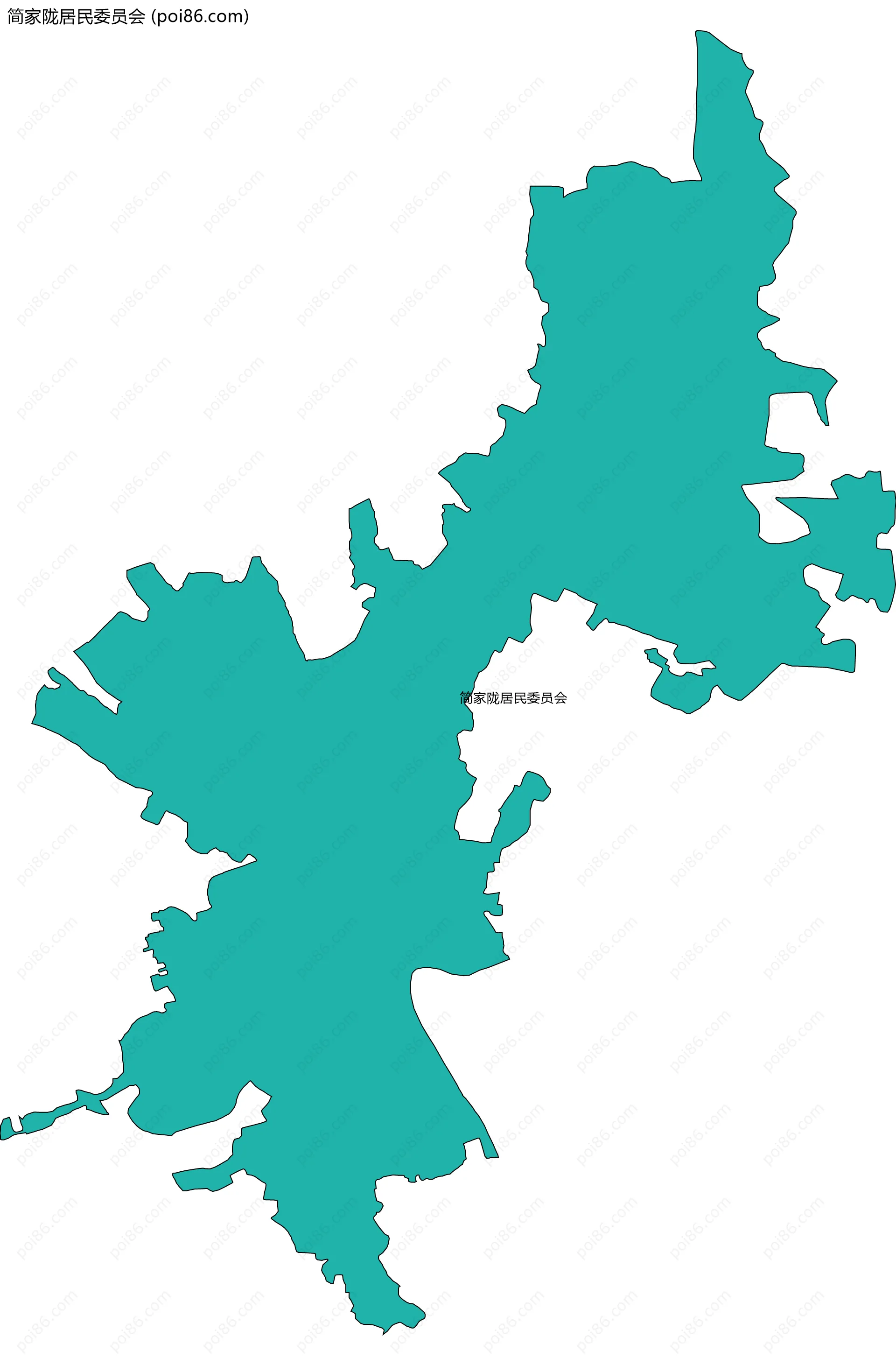 简家陇居民委员会边界地图