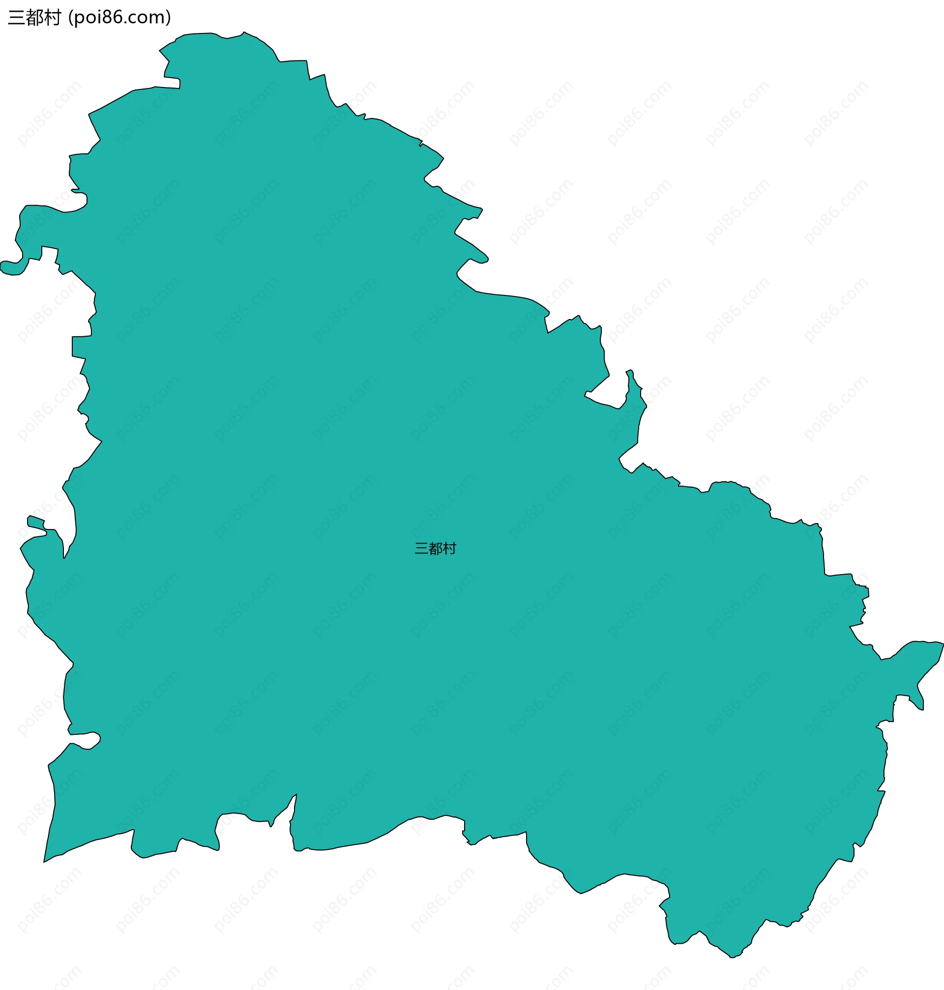 三都村边界地图