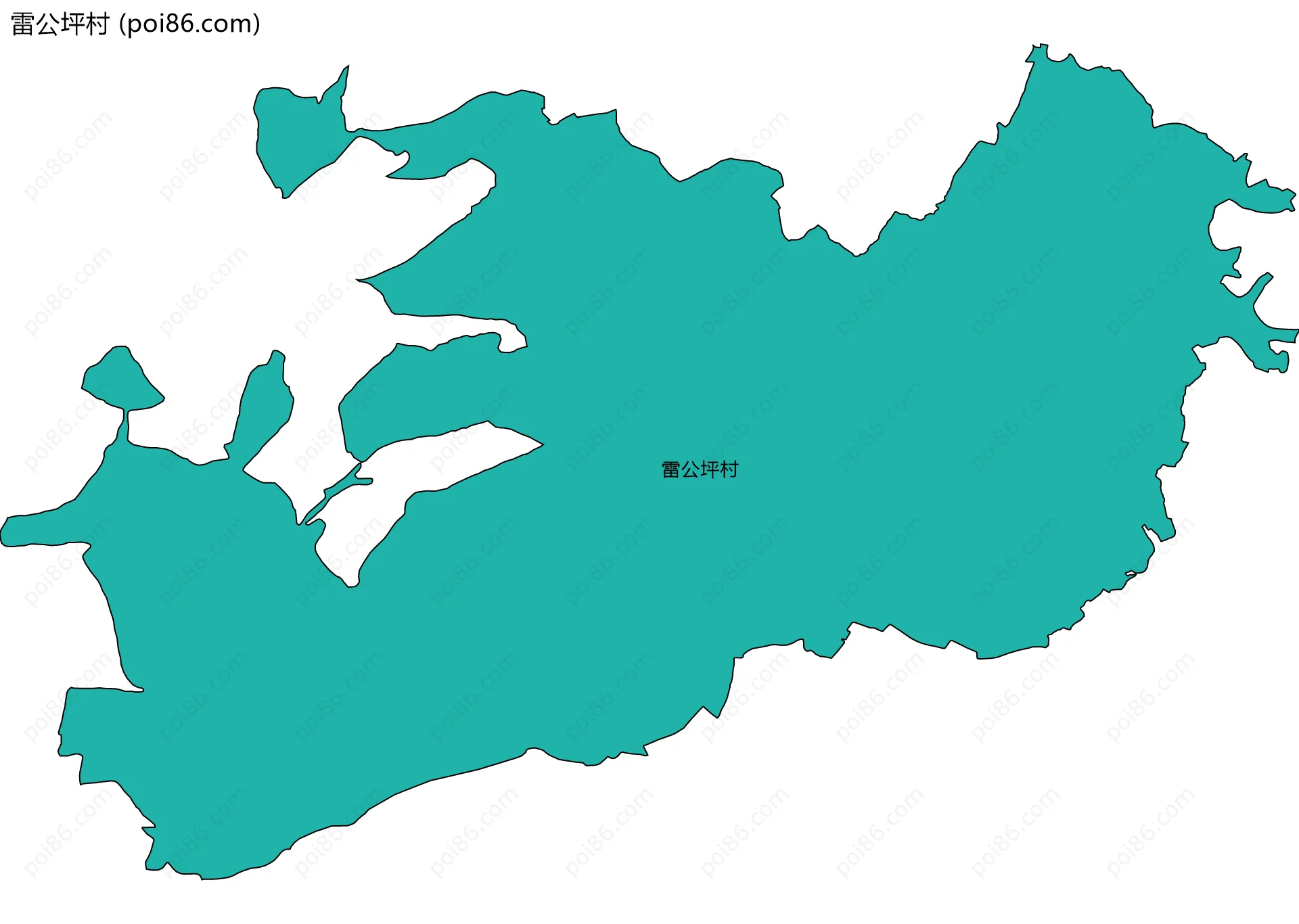 雷公坪村边界地图