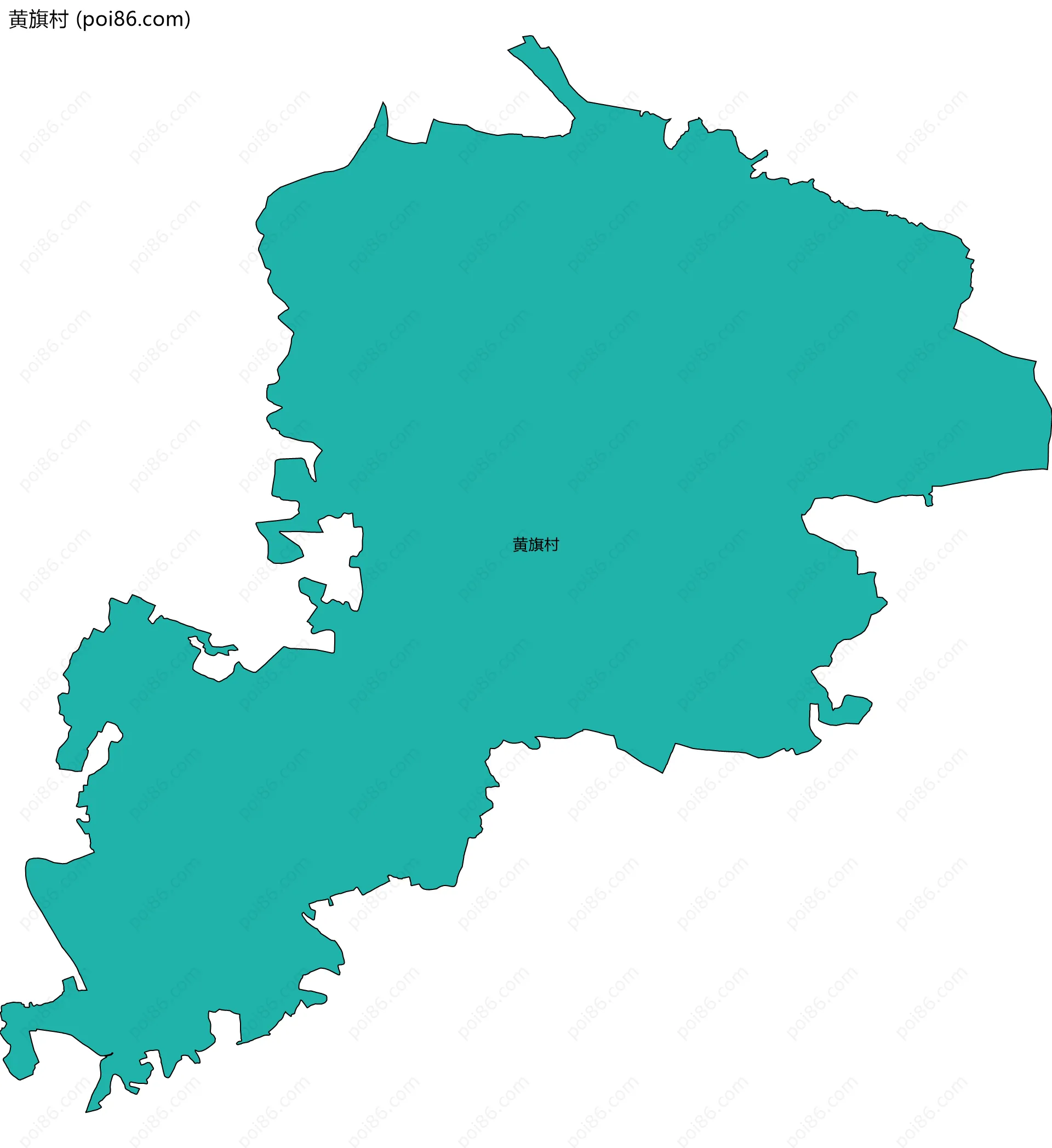 黄旗村边界地图