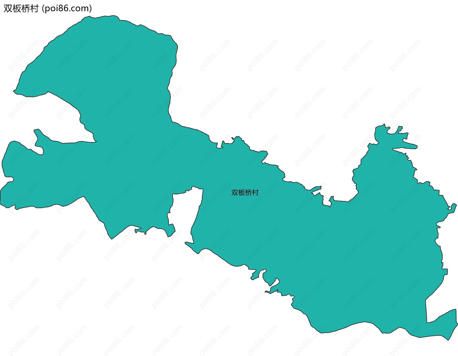 双板桥村边界地图