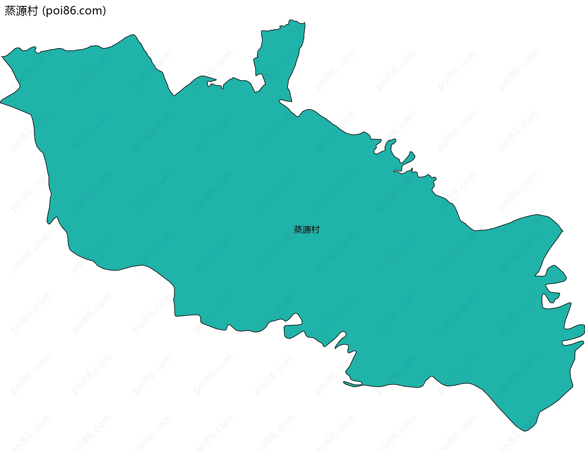蒸源村边界地图