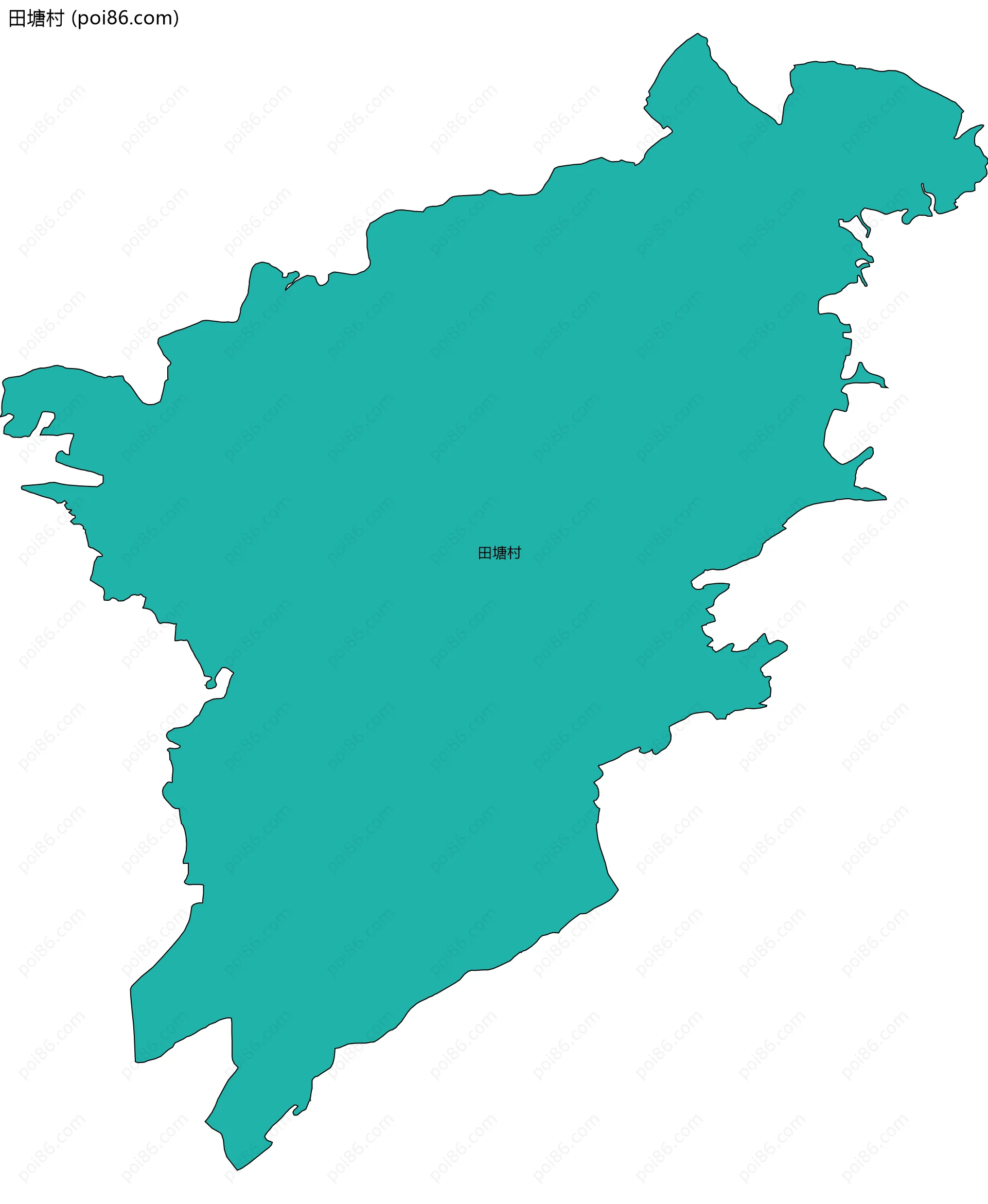 田塘村边界地图