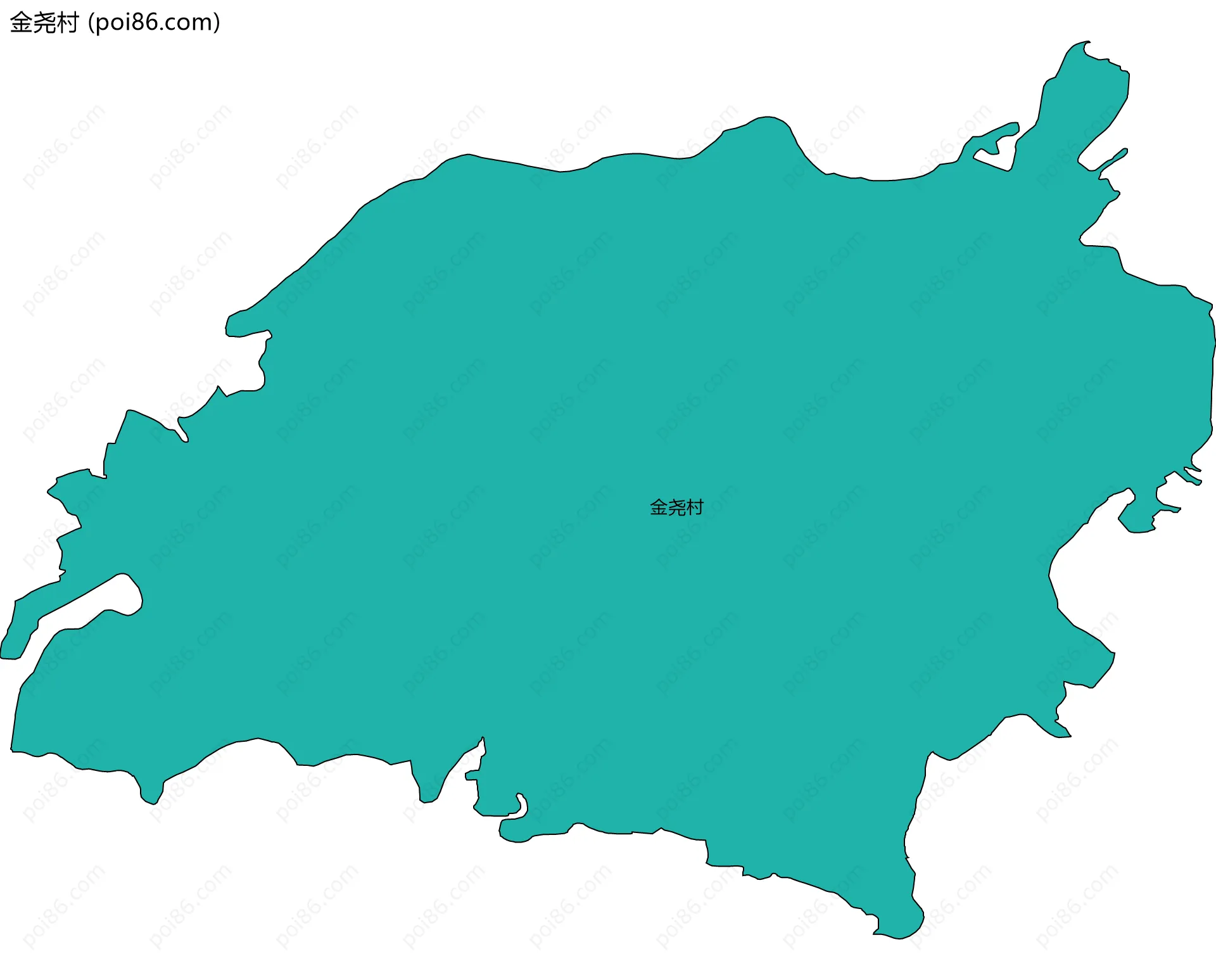 金尧村边界地图