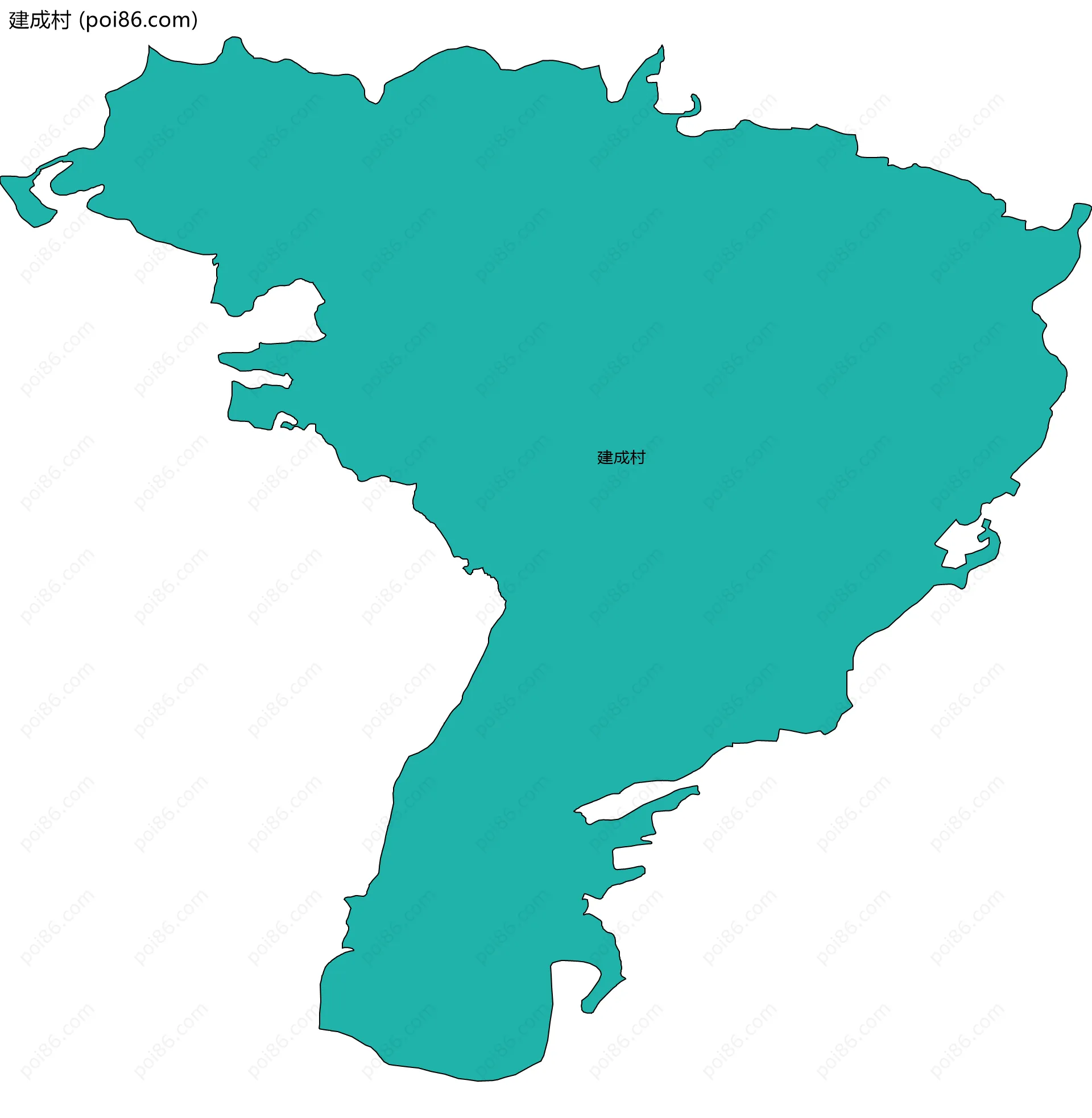 建成村边界地图