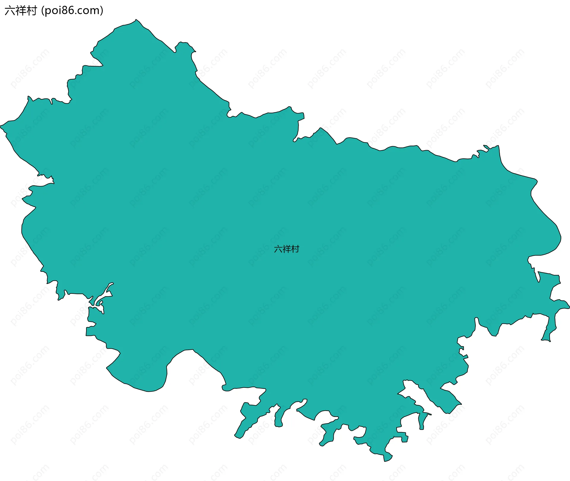 六祥村边界地图