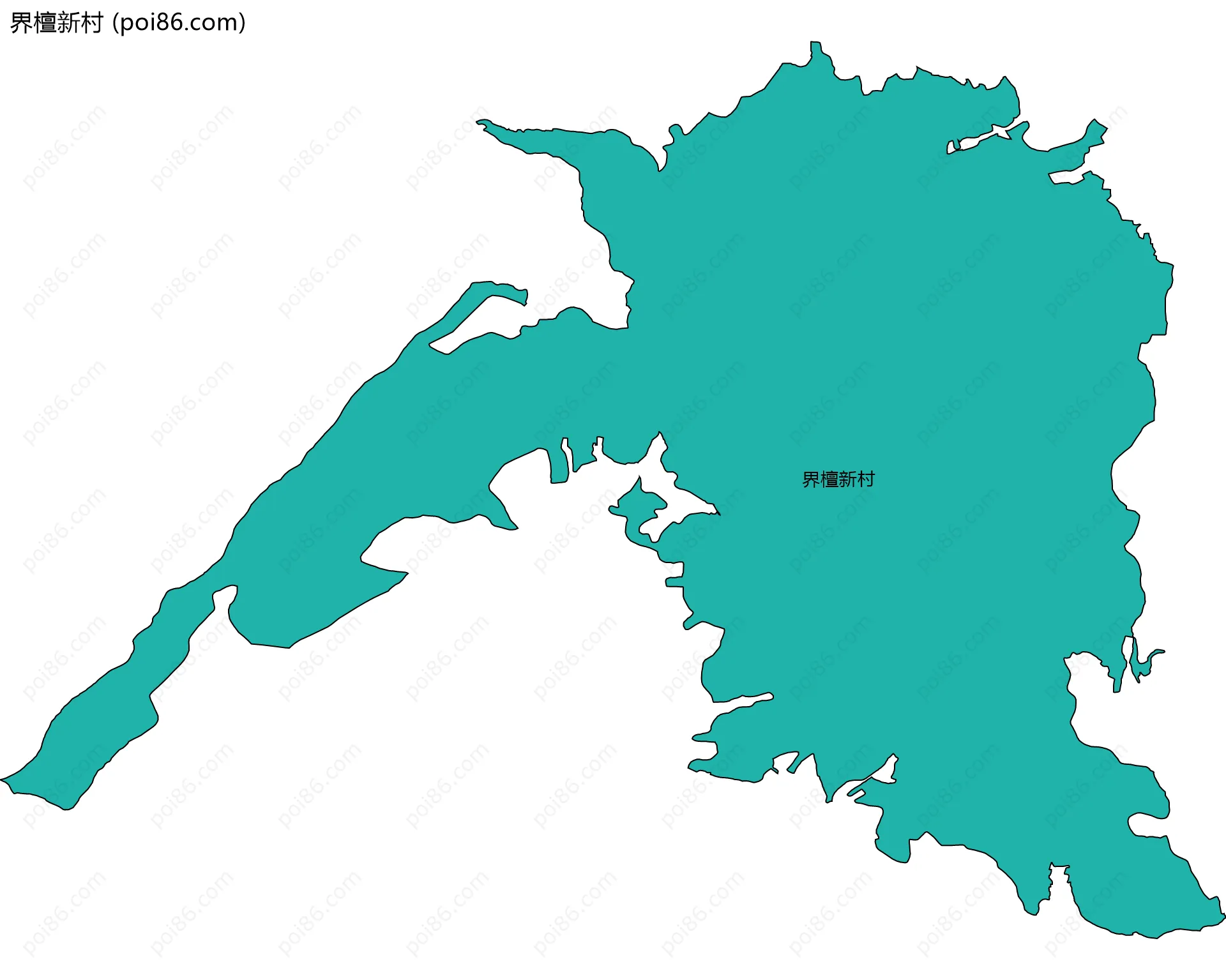 界檀新村边界地图