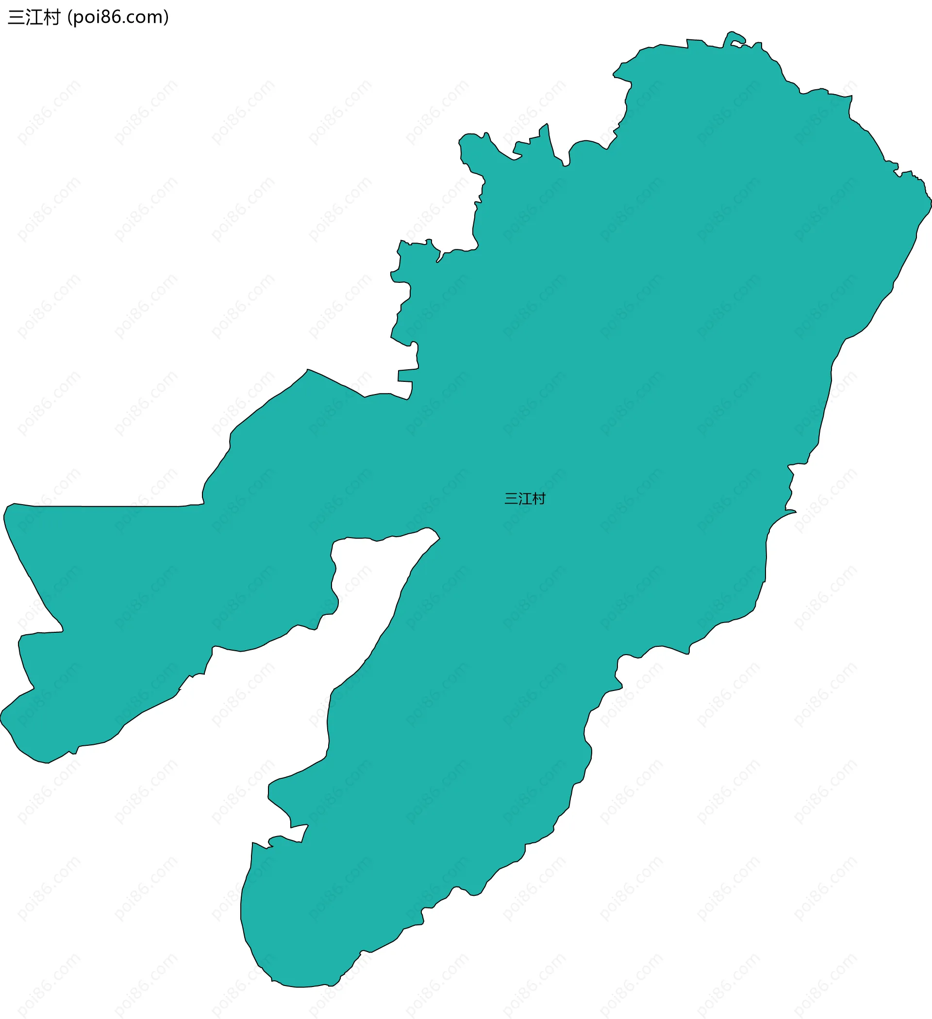 三江村边界地图