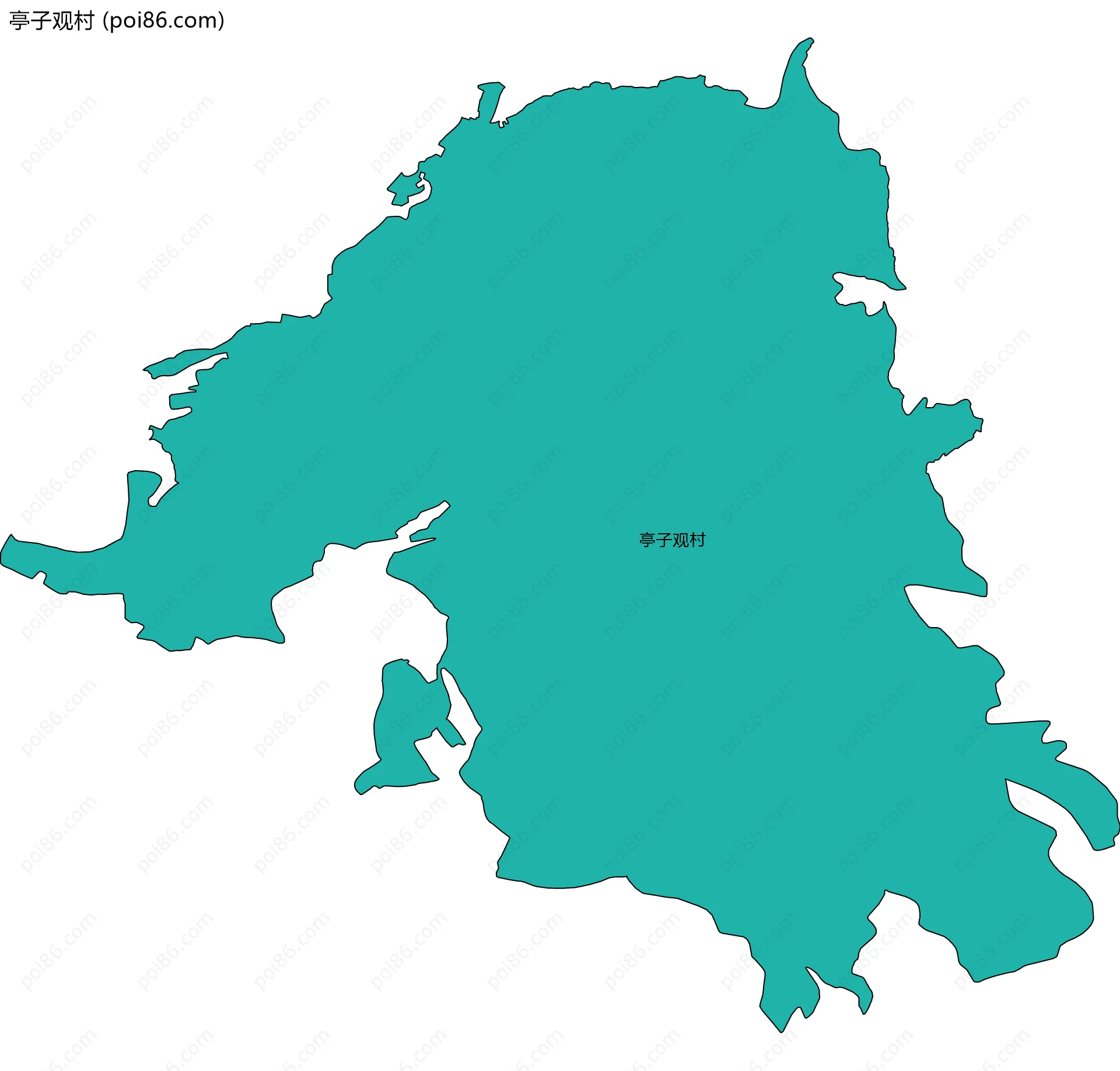 亭子观村边界地图