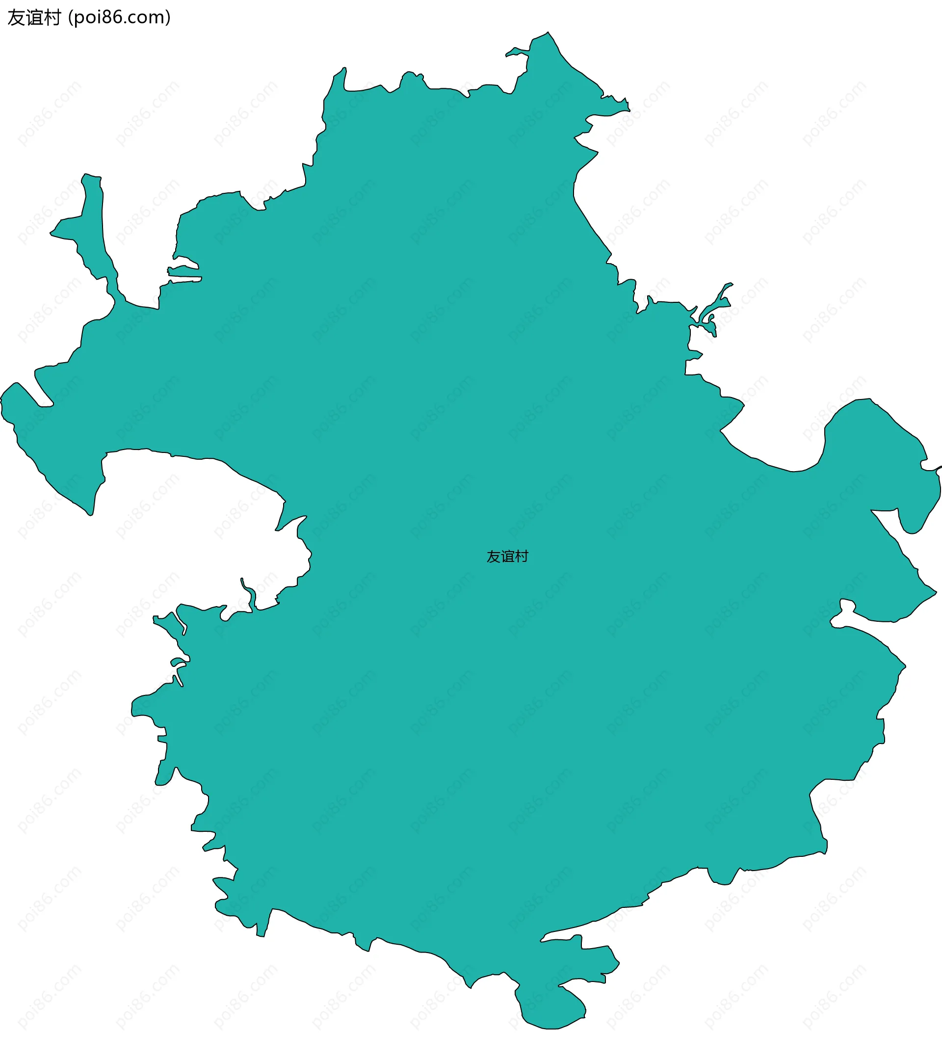 友谊村边界地图