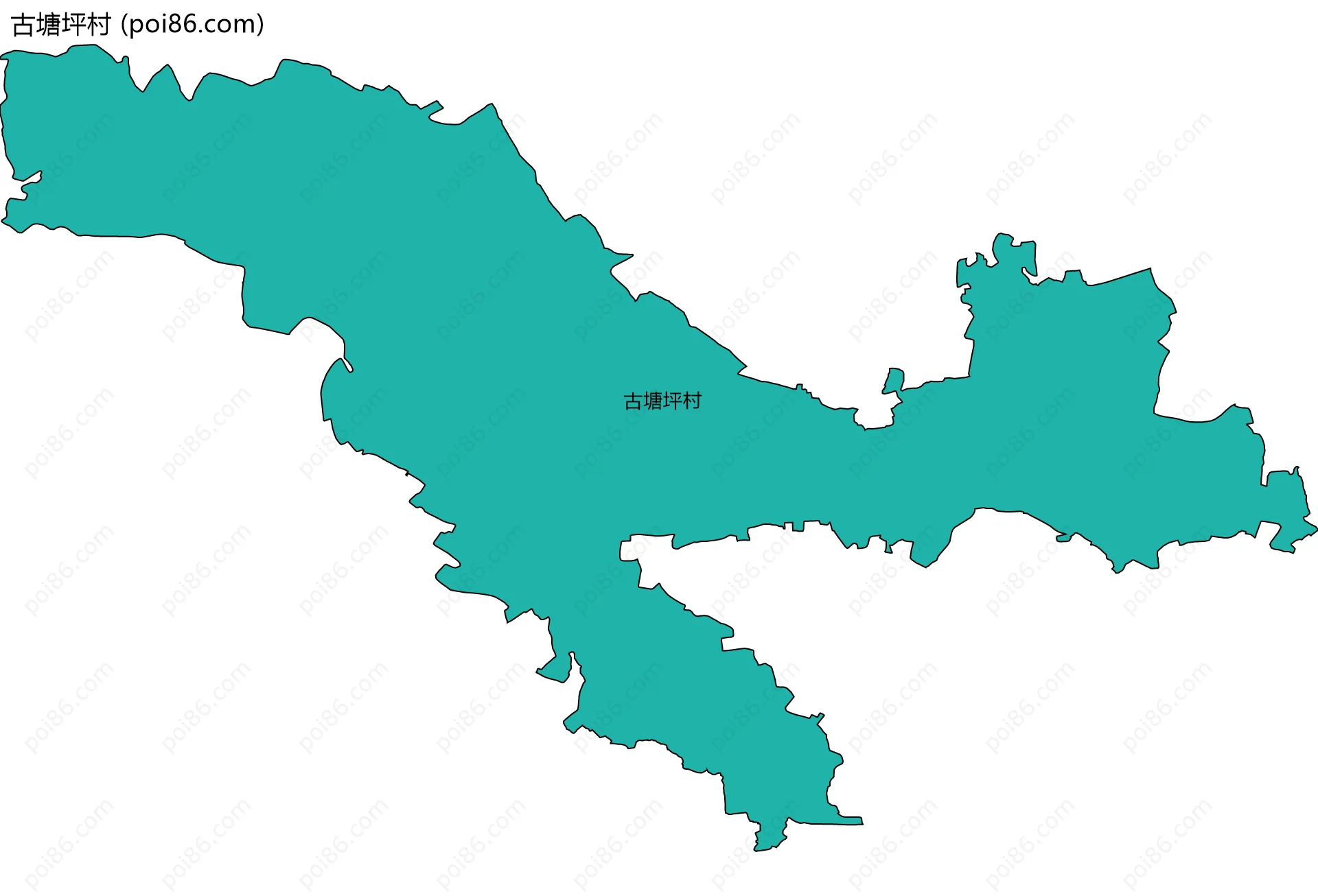 古塘坪村边界地图