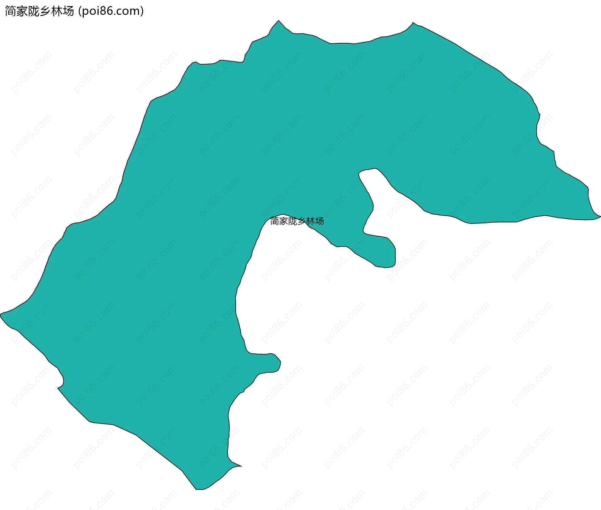 简家陇乡林场边界地图