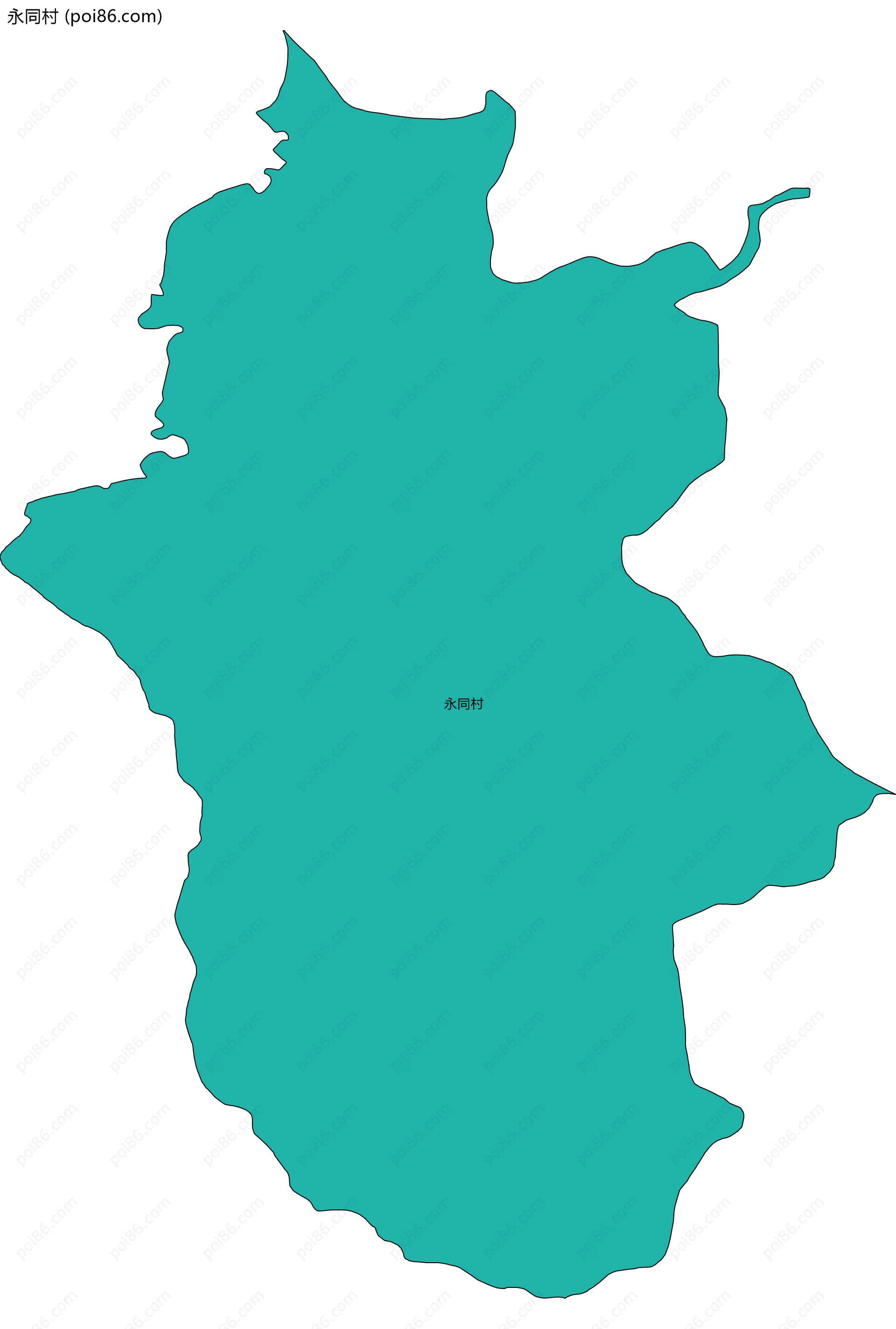 永同村边界地图