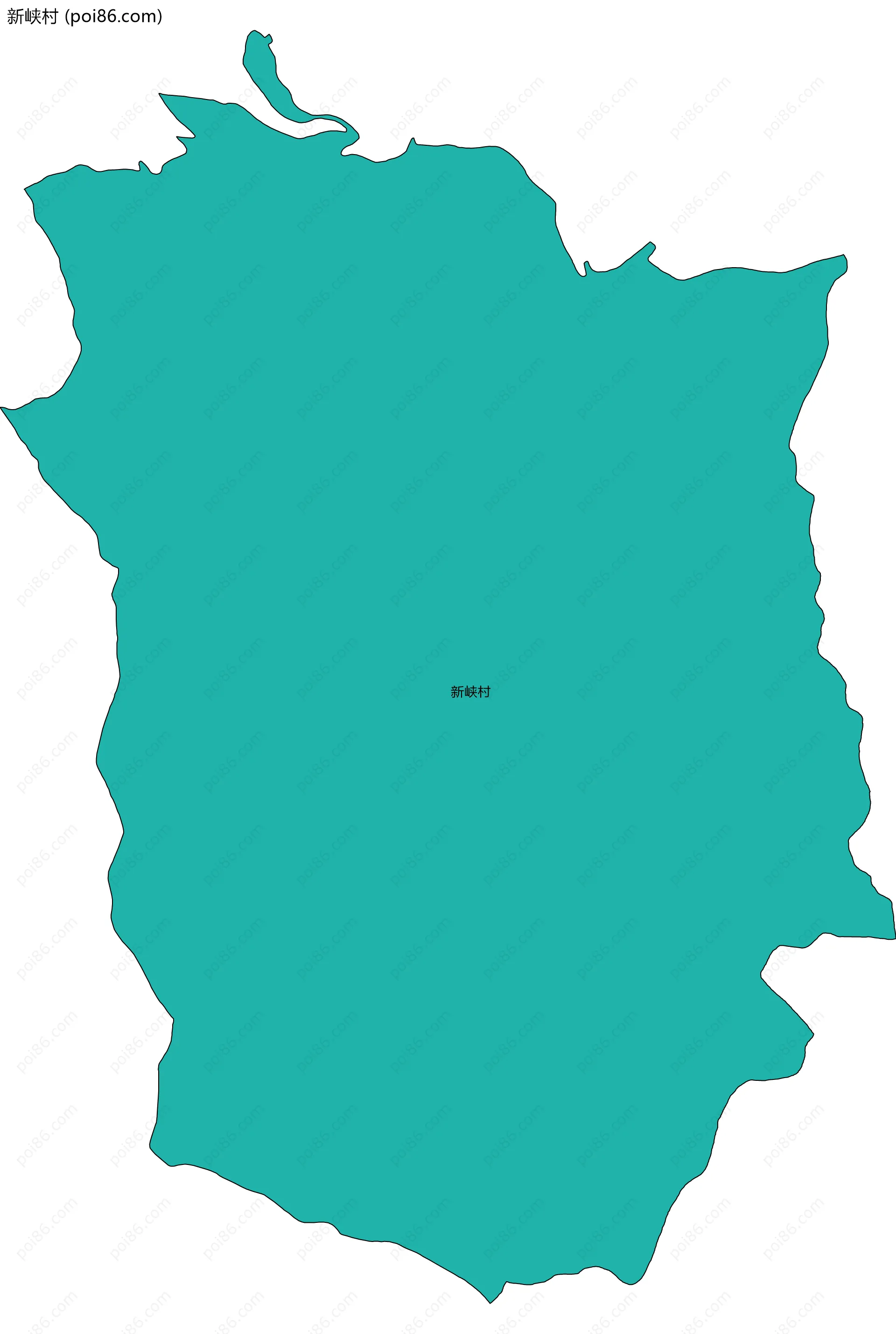 新峡村边界地图