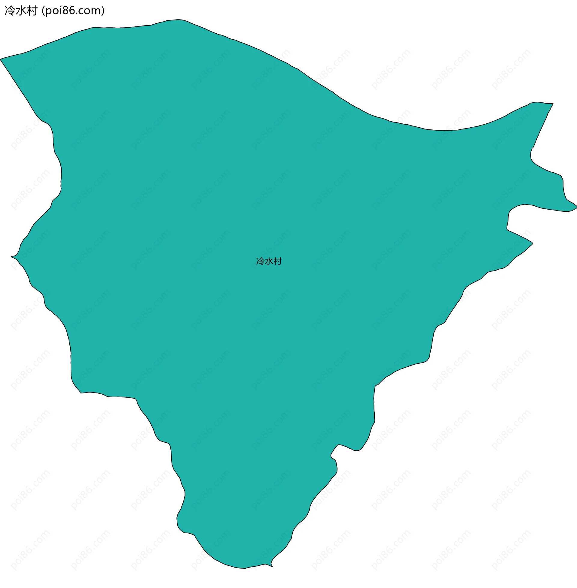 冷水村边界地图