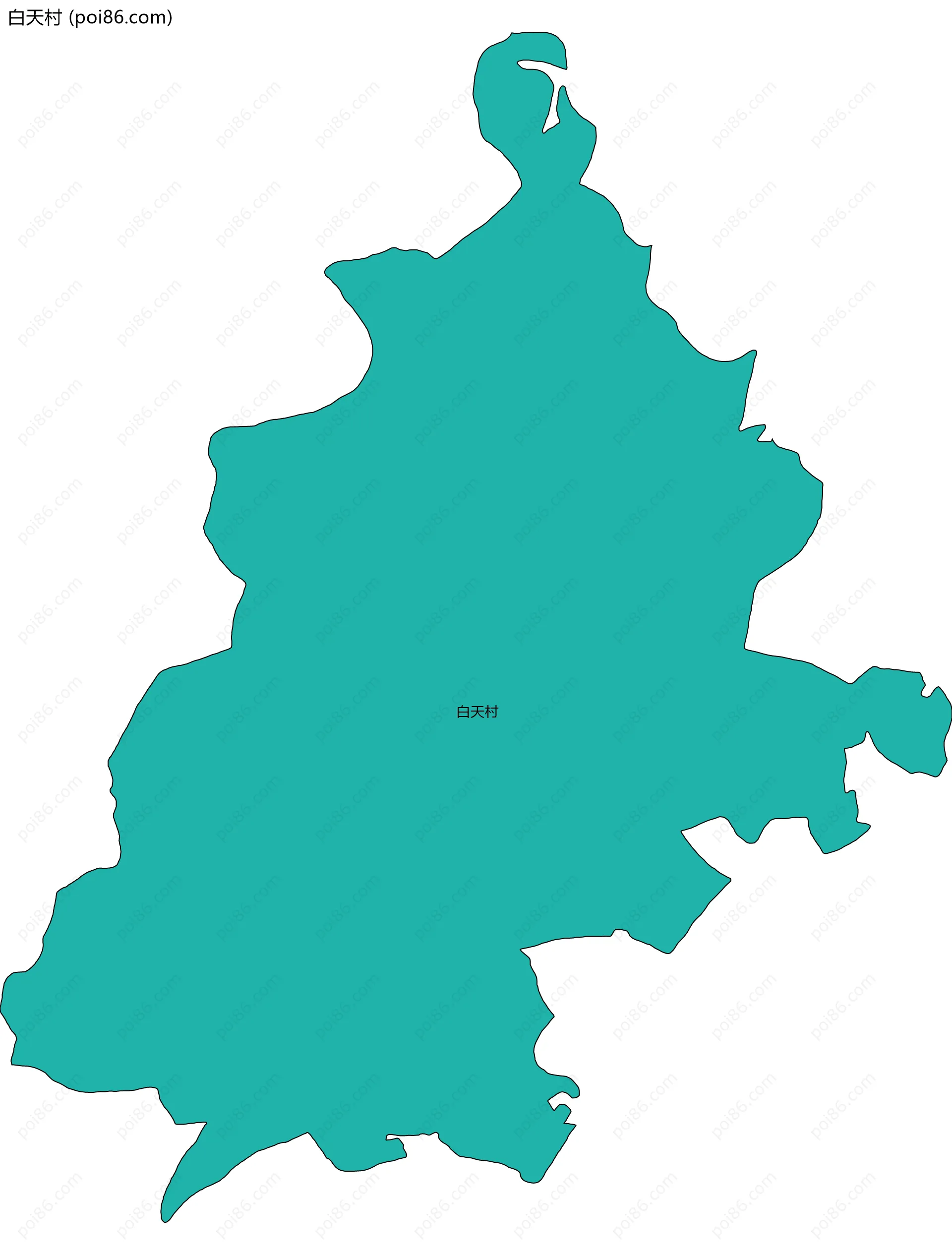 白天村边界地图