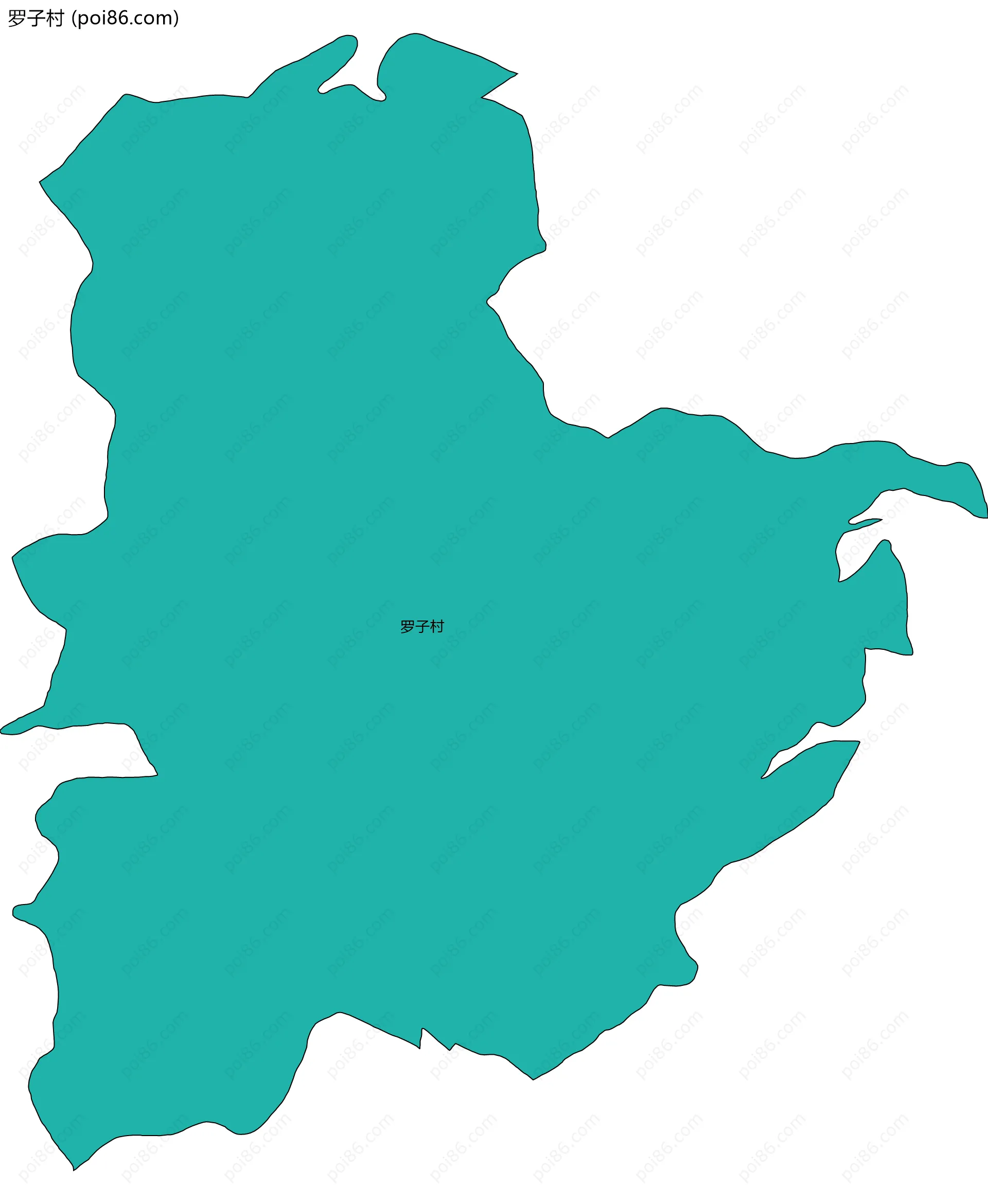 罗子村边界地图