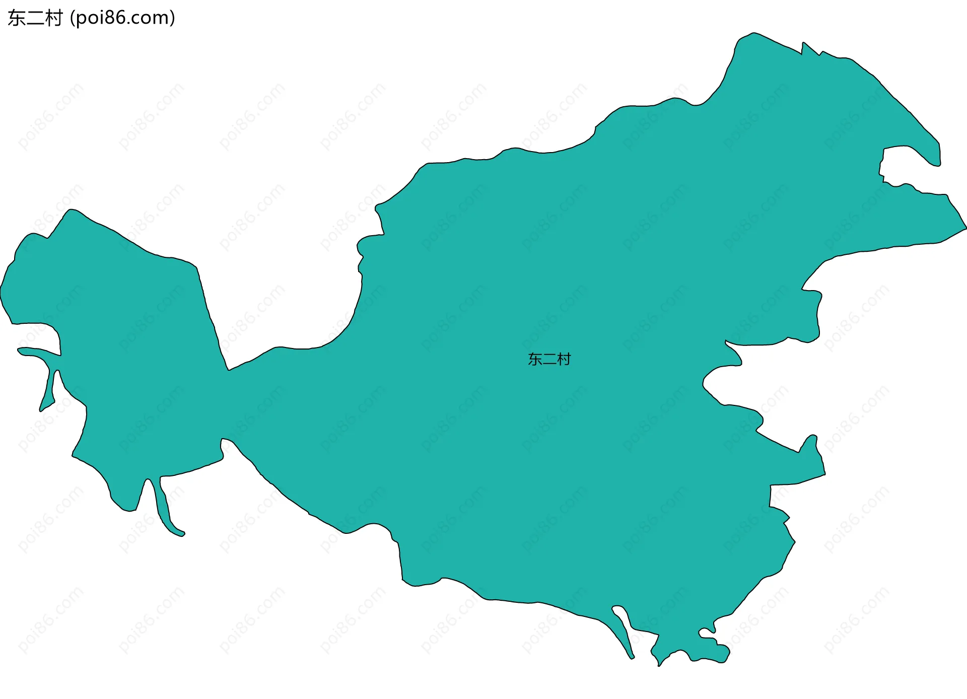 东二村边界地图