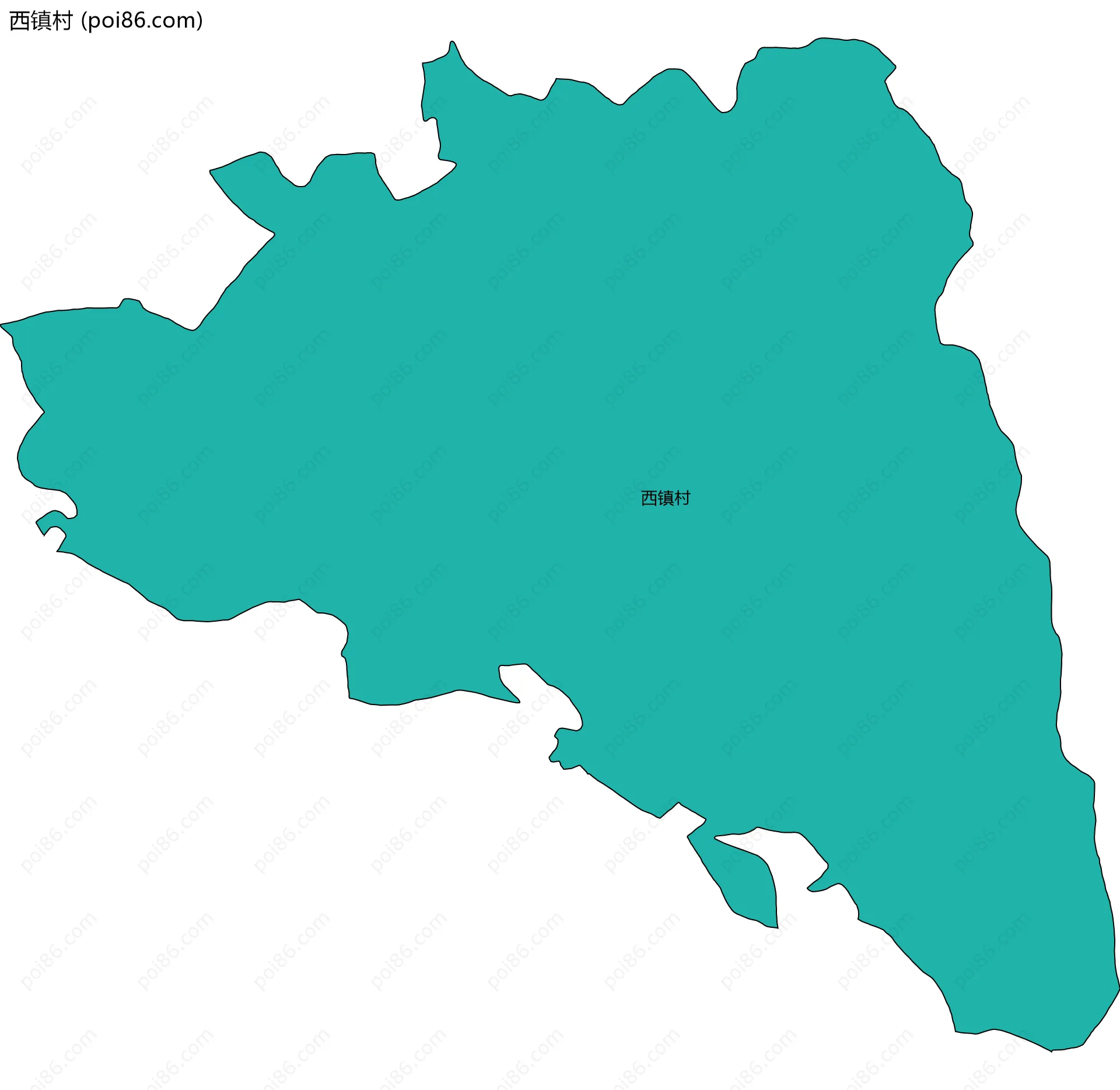 西镇村边界地图