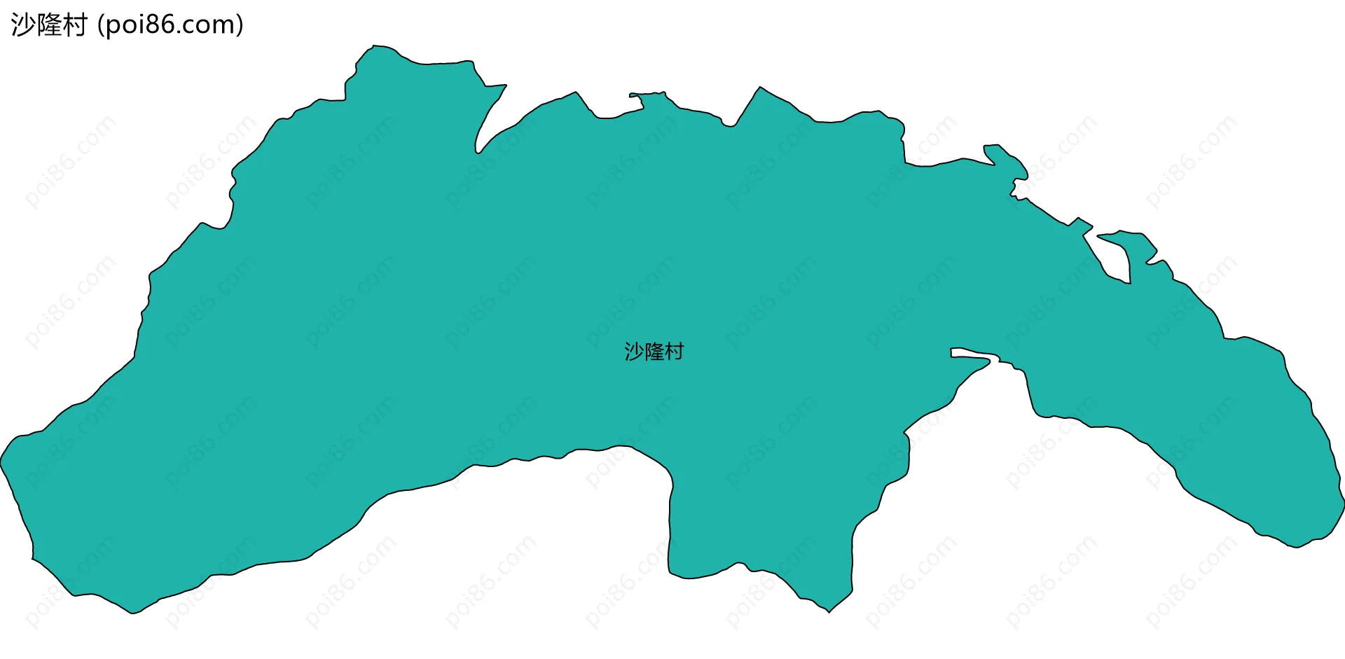 沙隆村边界地图