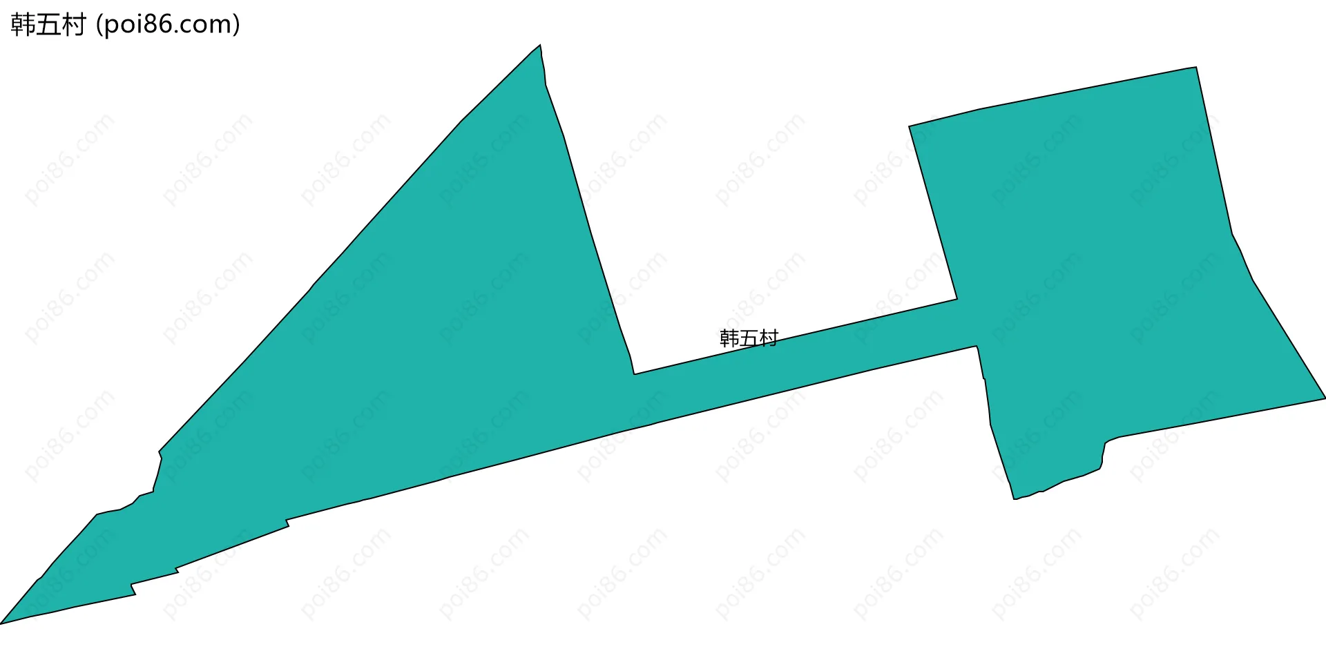 韩五村边界地图
