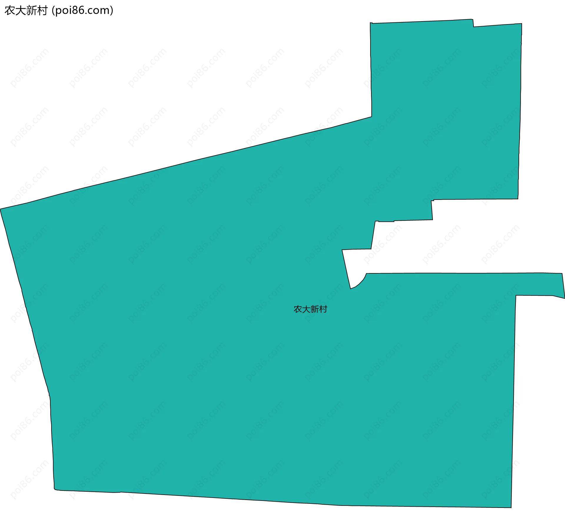 农大新村边界地图