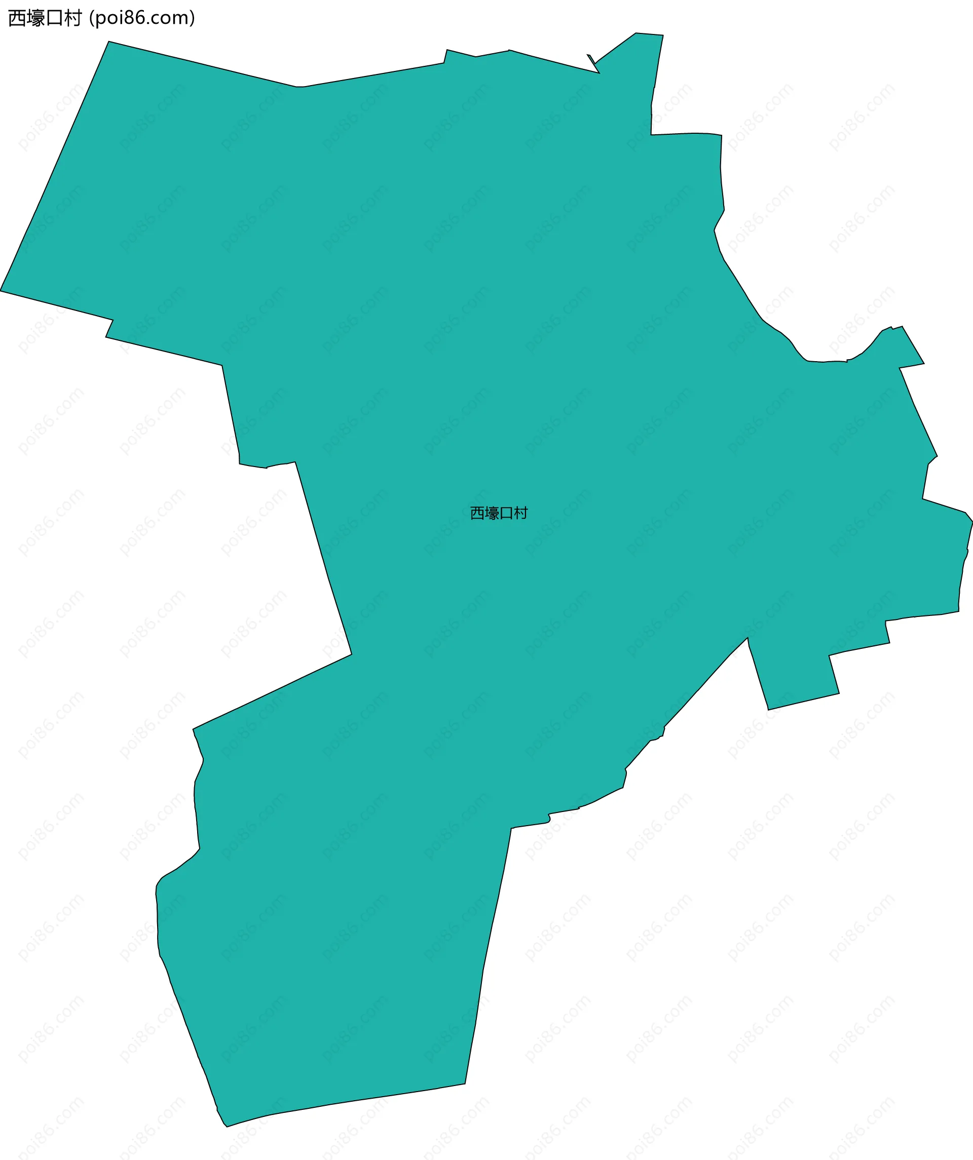 西壕口村边界地图