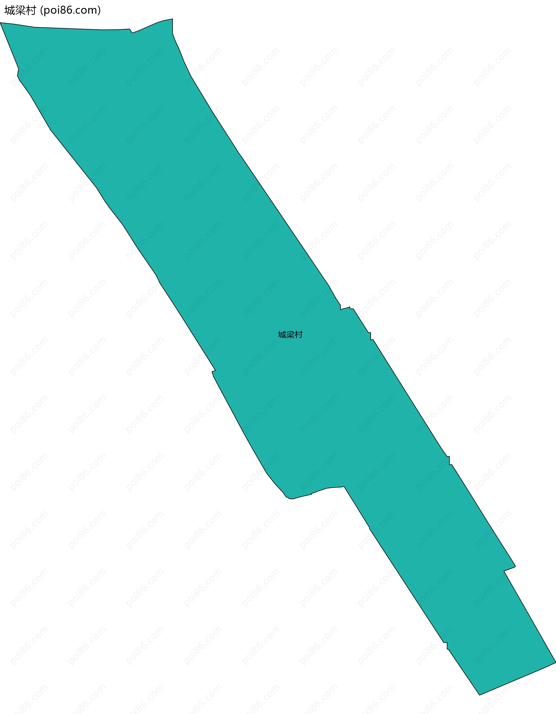 城梁村边界地图